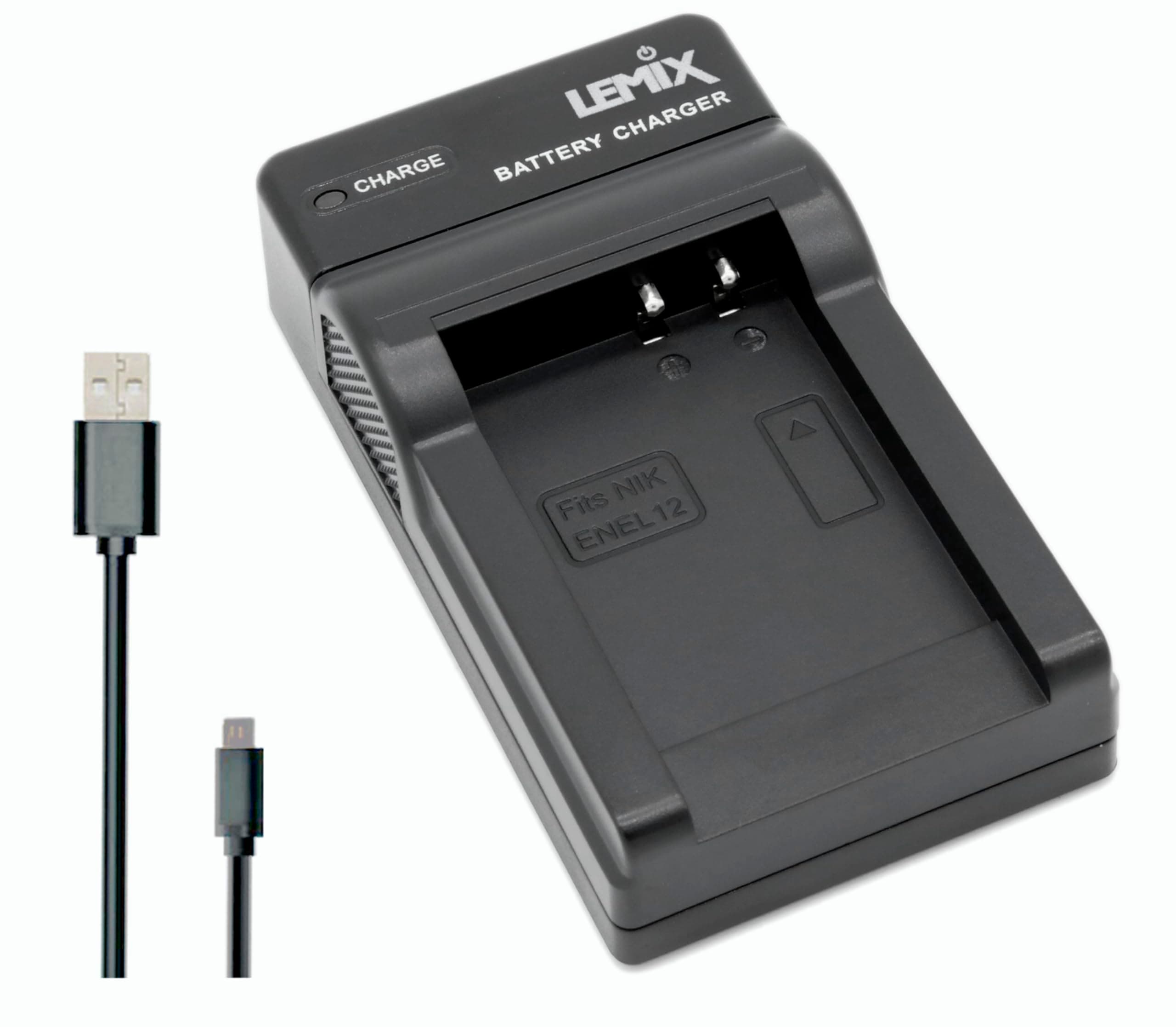 Lemix (Nik-ENEL12) Ultra Slim USB Charger Compatible with Nikon EN-EL12 Battery & Listed Nikon Coolpix Series Models
