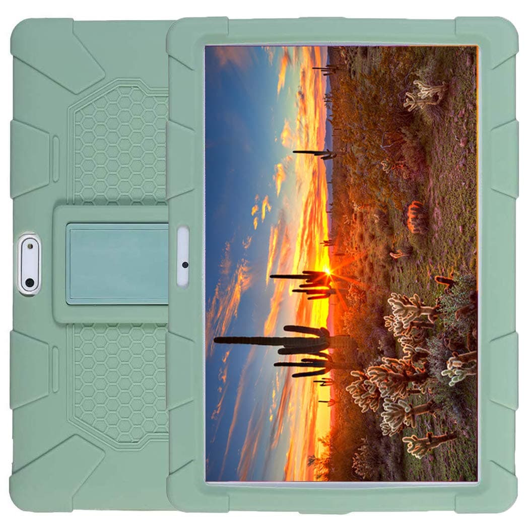 AKNICIFolio Stand Case Cover for 10.1 inch Tablet Dragon Touch K10/M8 M10 Q10 Q10+ K5 K6 S10/MAIJEEP/Qimaoo K4 K6 Q10/Dragon Touch K10/TYD-107/TYD-108/HANWEIER/TAOERA/Huashetrade/SZWEIL/K107 - Matcha