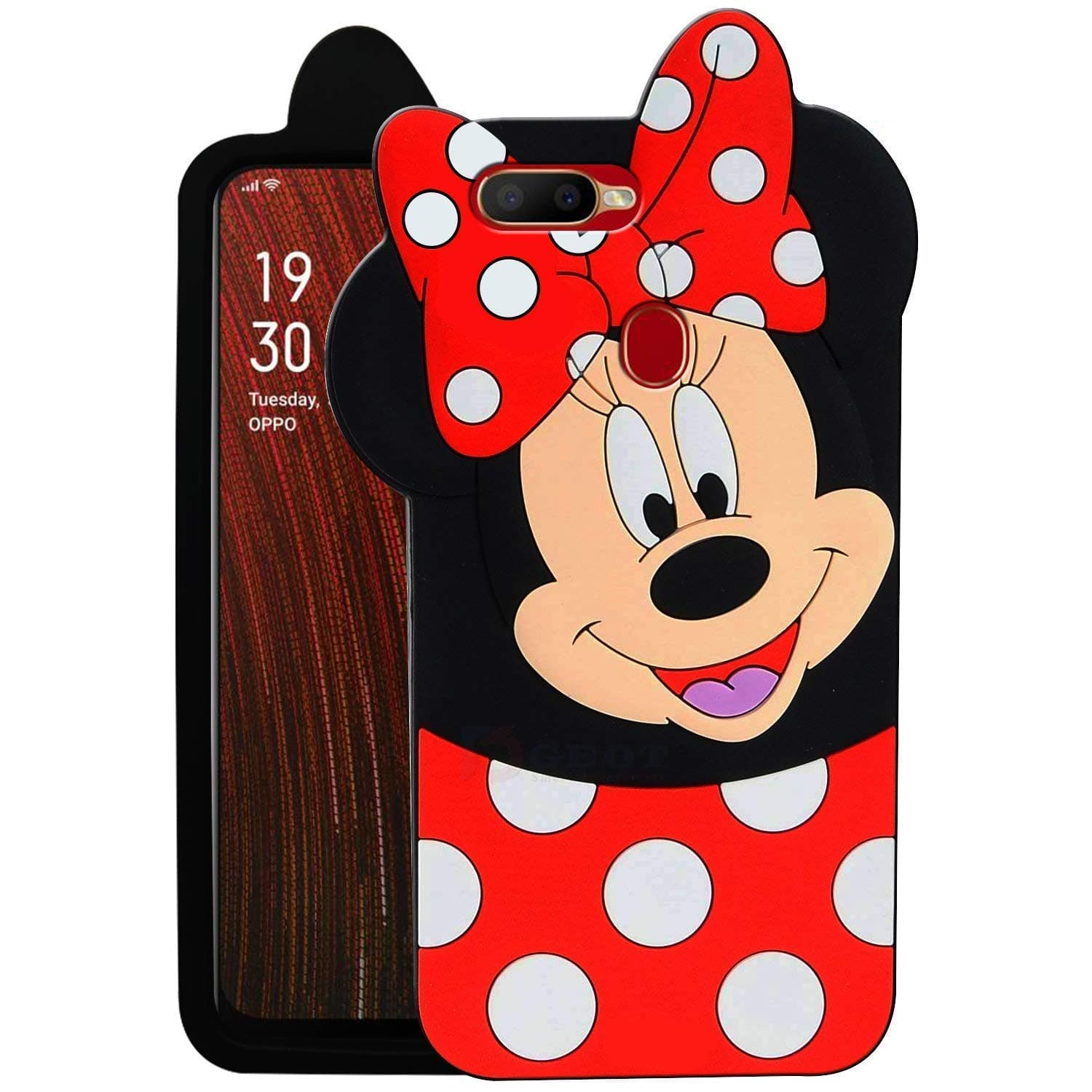 YoColours Rubber Back Cover for Oppo F9 Pro -Red