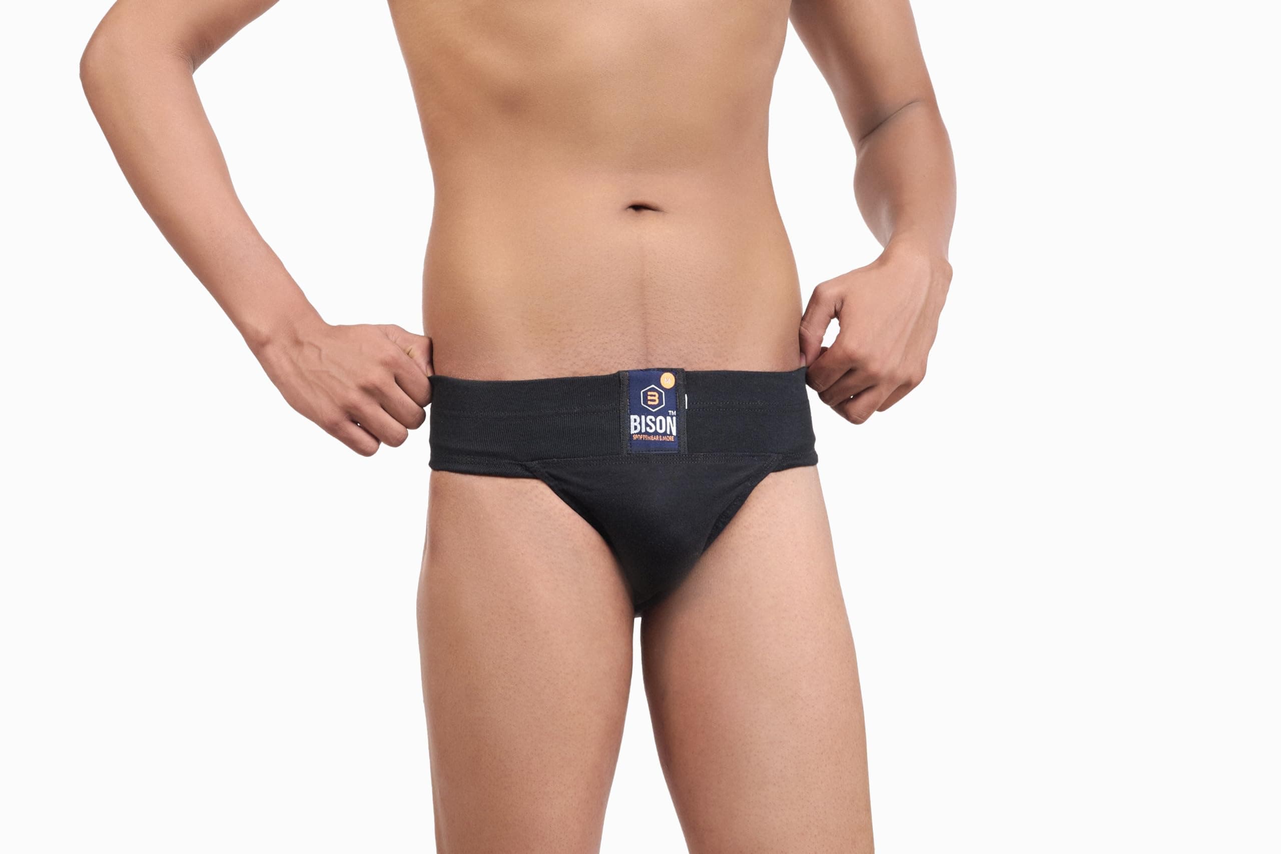 BisonGym Supporter for Men Sports Underwear for Men for Workout in Gym Frenchie gym supporter underwear support cricket L- guard support cotton black for men jock strap athletic sports supporter for athletes
