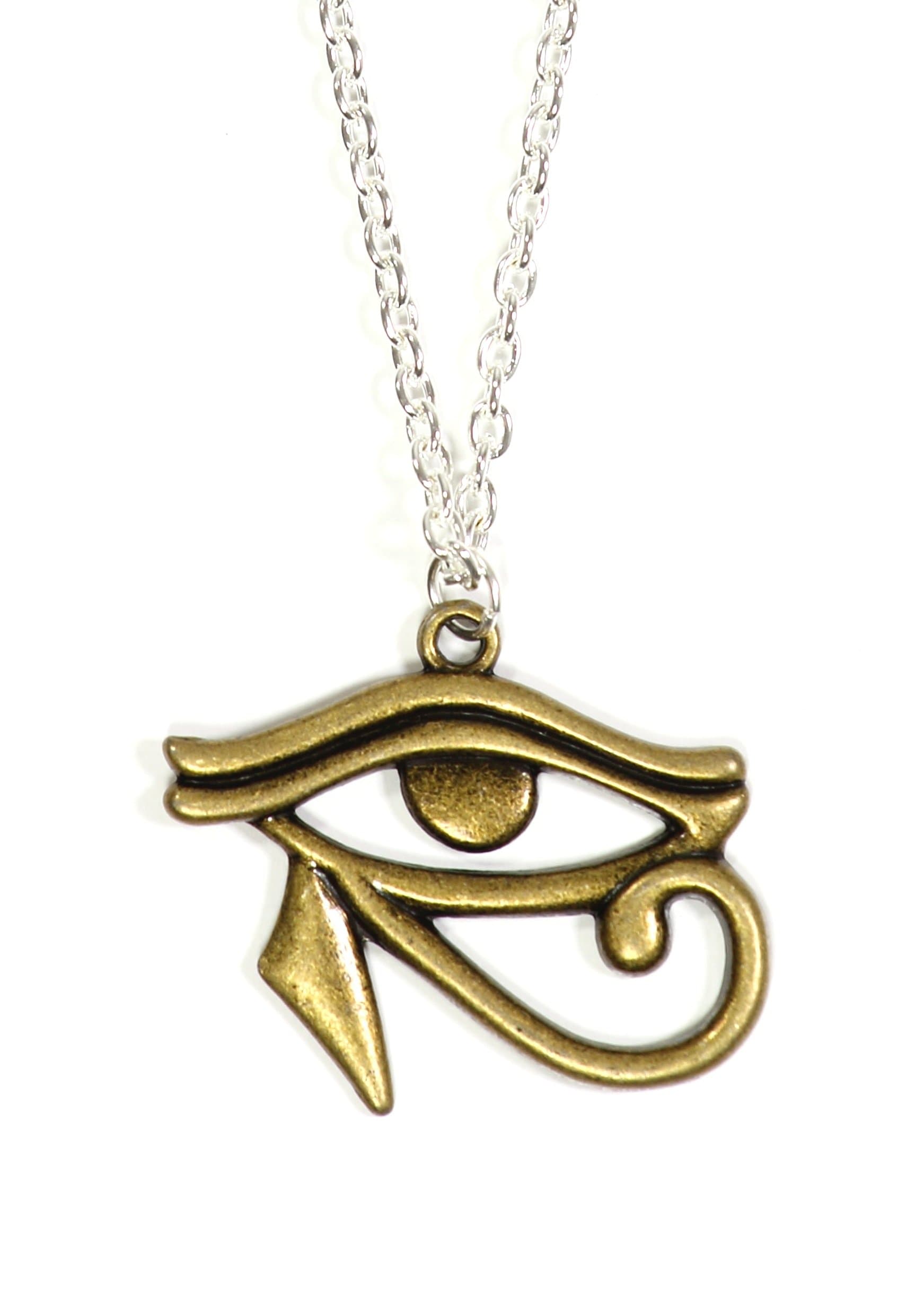 Magic Metal Eye of Horus Necklace Egyptian Eyeball Egypt Pharaoh Ra Royal Statement Pendant NP01 Fashion Jewelry