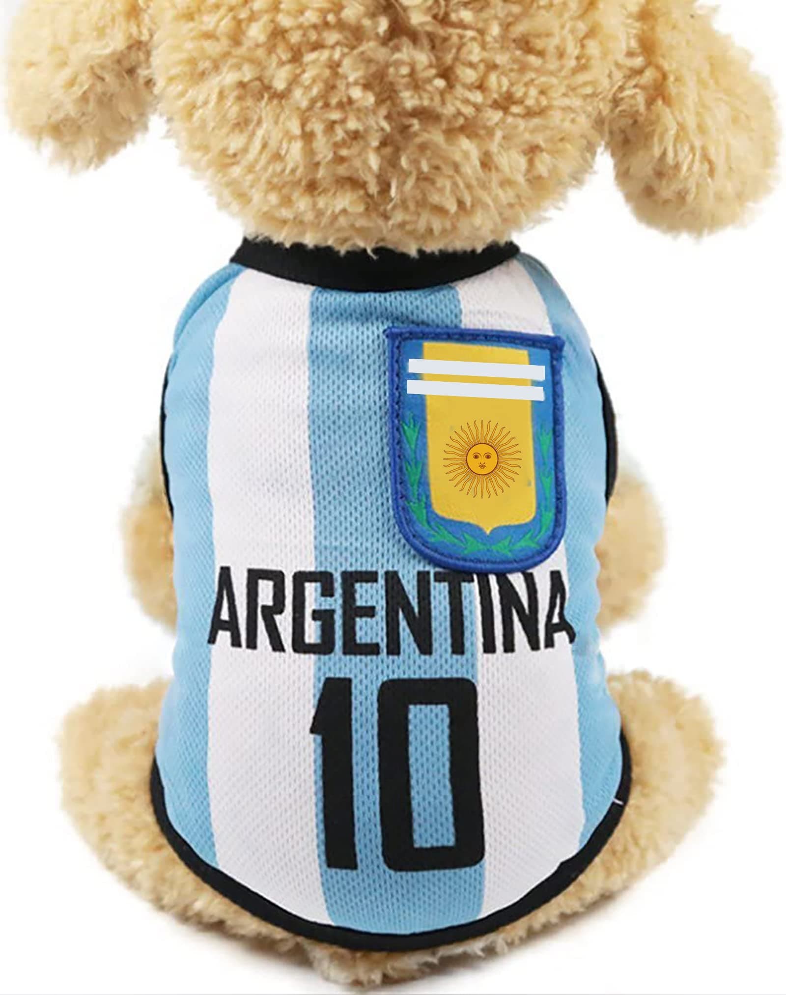 GabeFish Dog World Cup T Shirt Pets Football Jersey Sports Soccer National Team Vest Cat Summer Cool Clothes Apparel Argentina X-Small