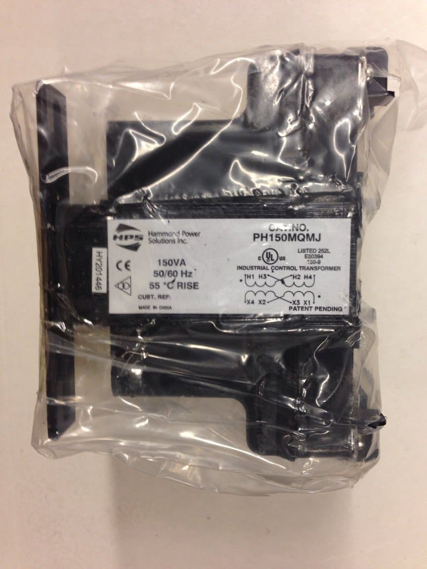 HAMMOND POWER SOLUTIONS PH150MQMJ 120/240 VAC Secondary, 150 VA, 1-Phase, 240/480 VAC Primary, 50/60 HZ, Control Transformer, ENCAPSULATED CORE, Panel Mount.