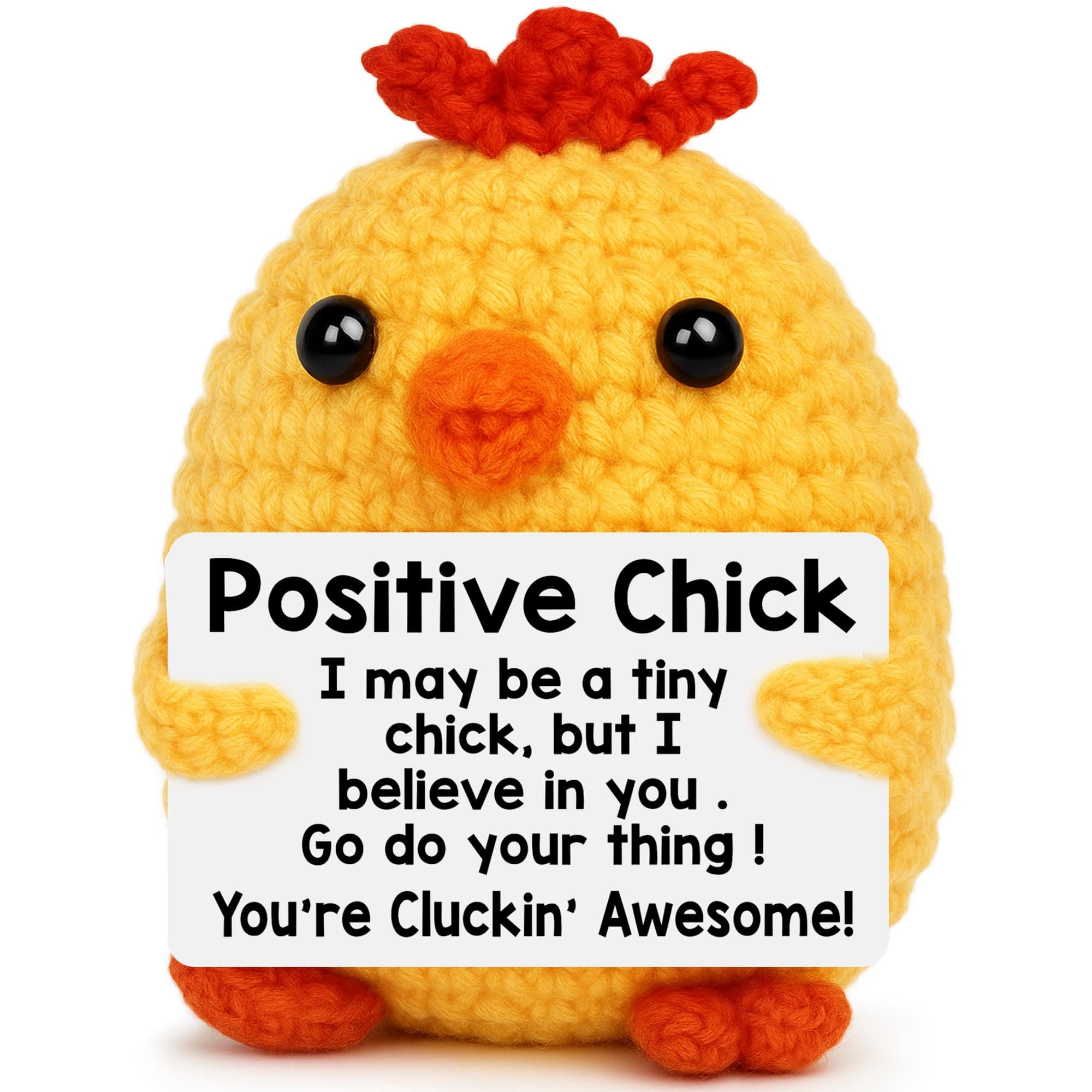 Mini Chicken Mothers Day Birthday Gifts for Women 2026 Graduation Gift for Him Her College High School Teens Girl Boy Gifts Teacher Appreciation Gift Positive Crochet Animals Emotional Chick Support