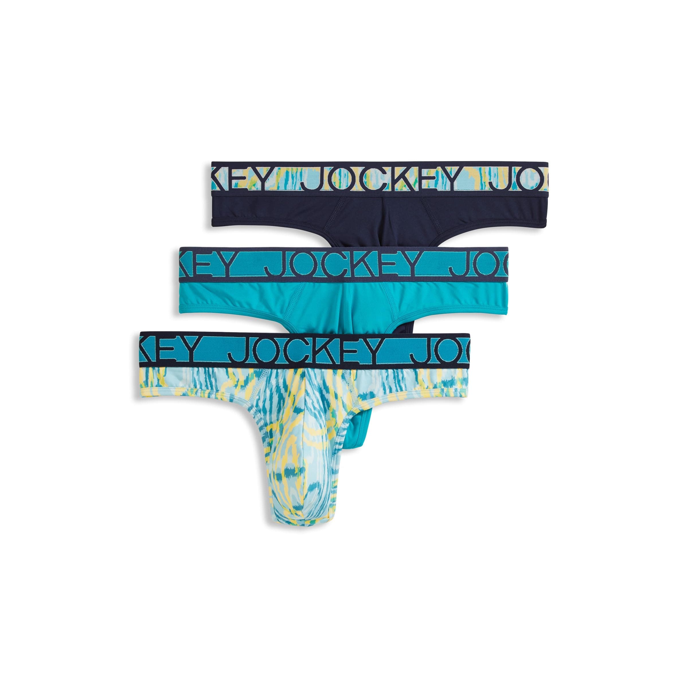 Jockey Men's Underwear Microfiber Stretch Thong - 3 Pack