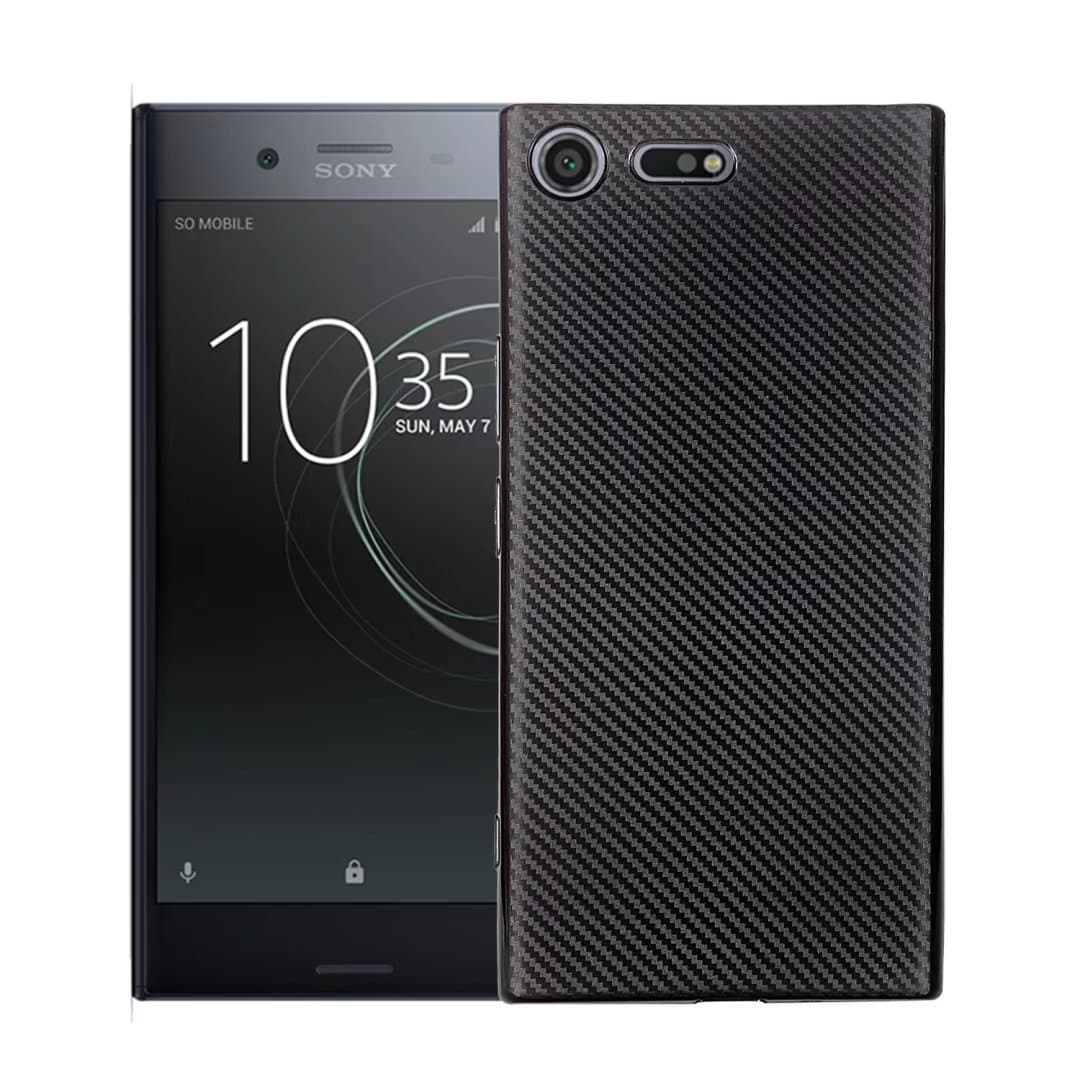 Sony Xperia XZ Premium Case, Ultra-Thin Carbon Fiber Soft Slim Case For Sony Xperia XZ Premium ( Color : Black )
