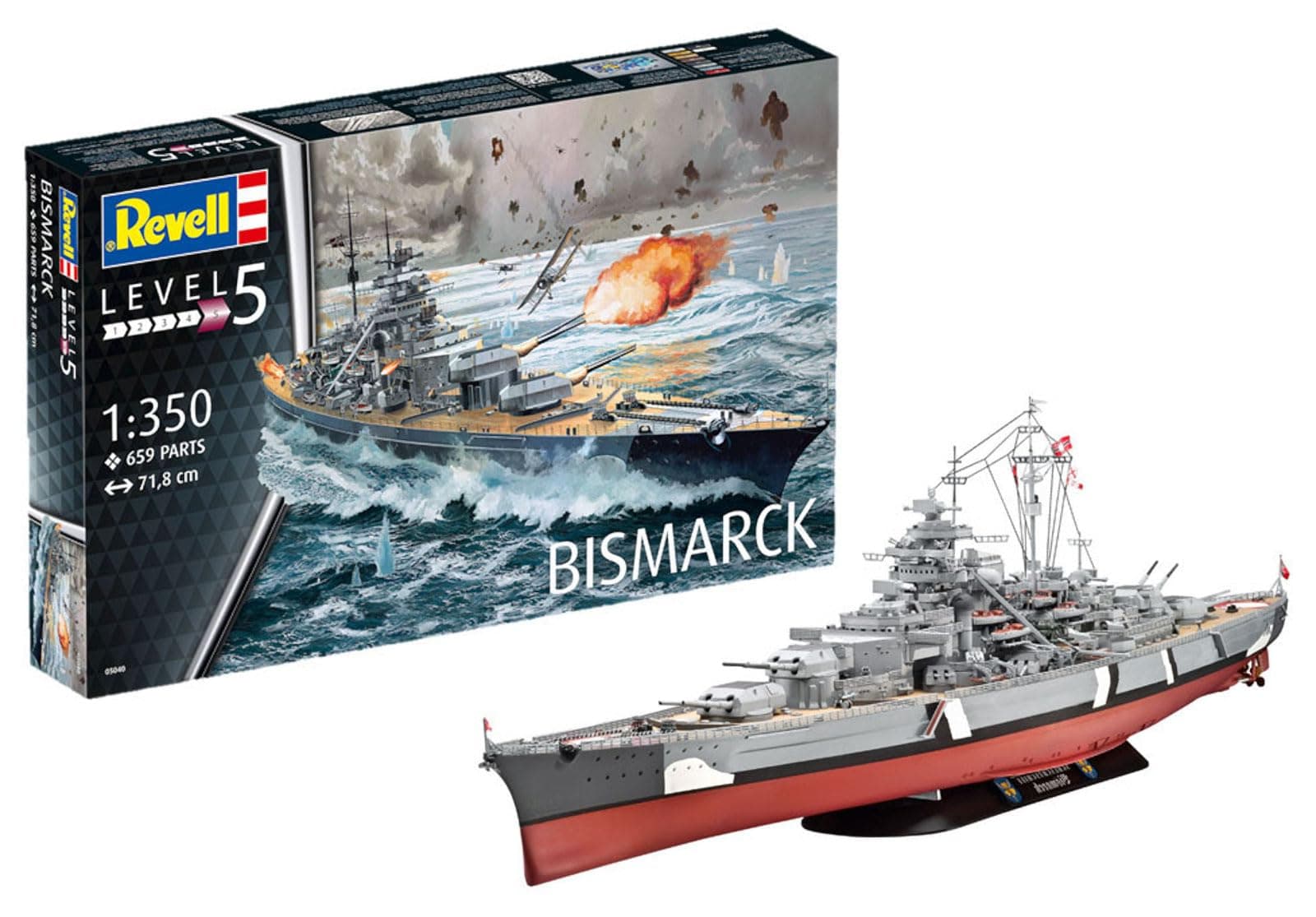 Bismarck Battleship 1/350 Revell Germany,,