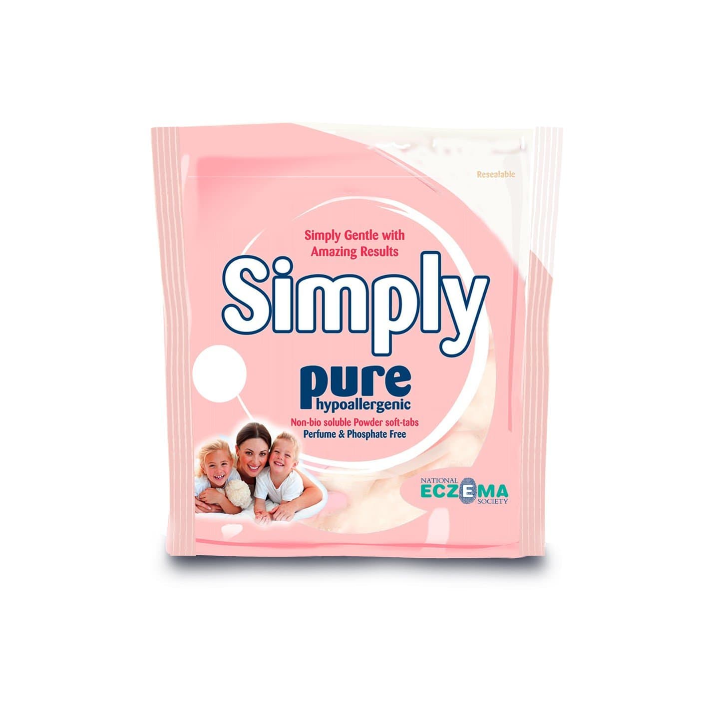Simply Pure Allergen and Fragrance Free Non-Bio Soluble Powder Soft-Tabs - Pack of 200 Washes