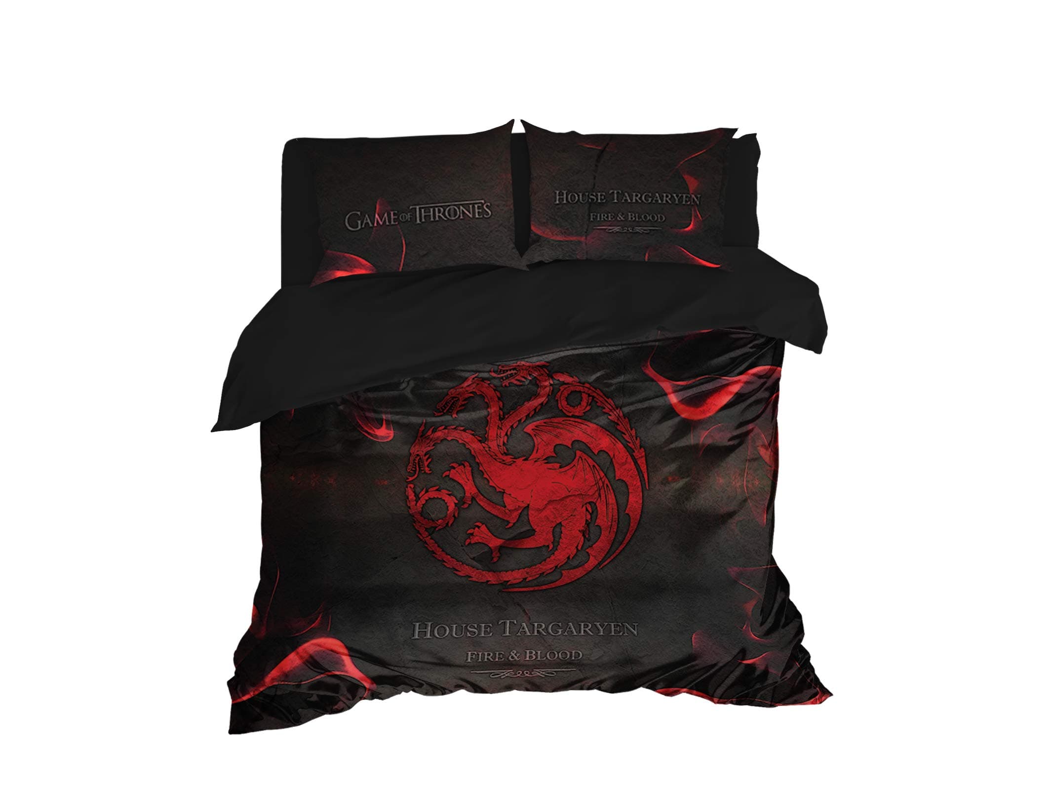 Bedding Set Targaryen Family, GOT Inspired Duvet Cover with 2 Pillow Cases, B-176 (Full 83"x87")