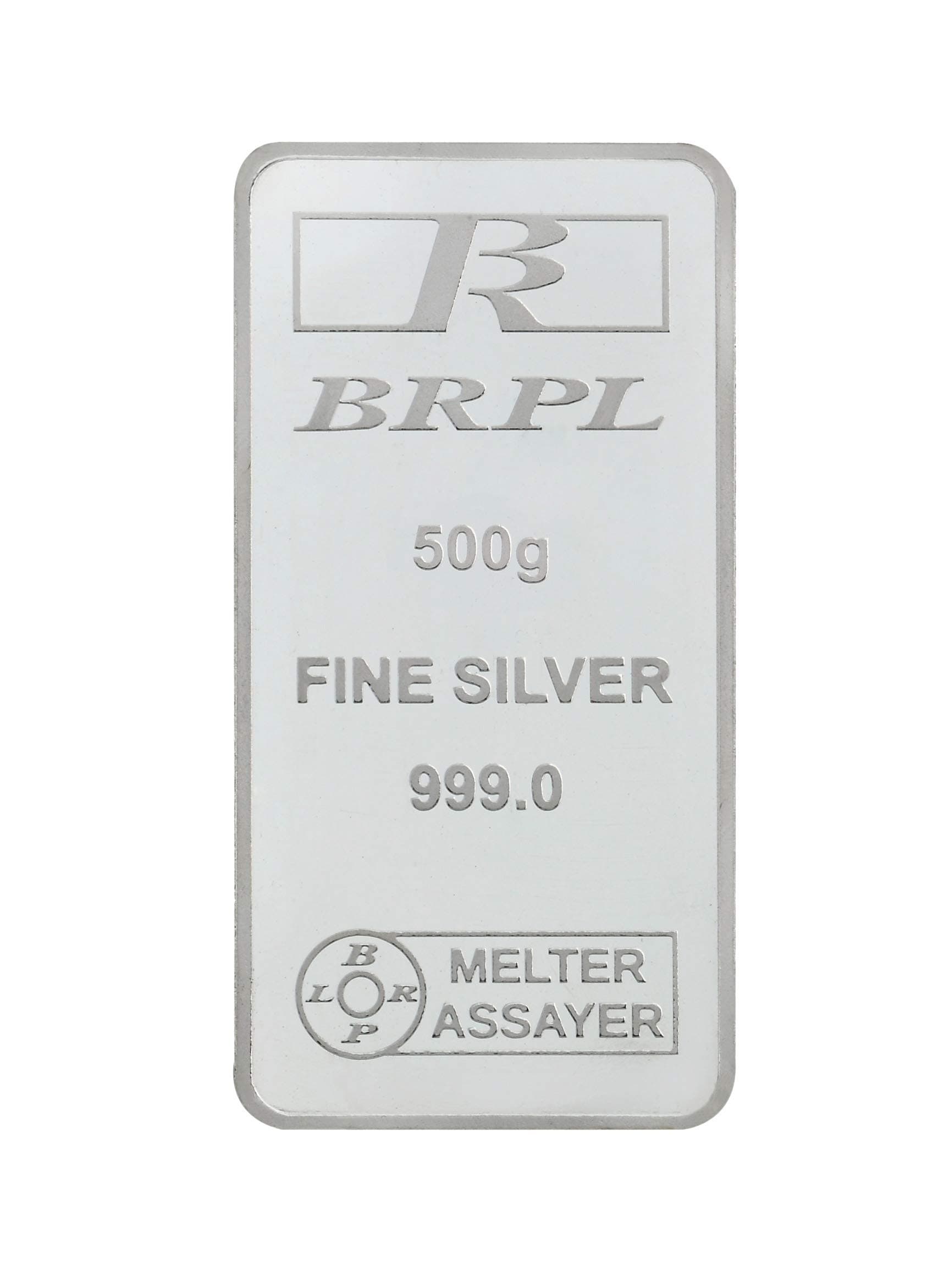 Bangalore Refinery 999 Purity Silver Bar cum Coin 500 Gram