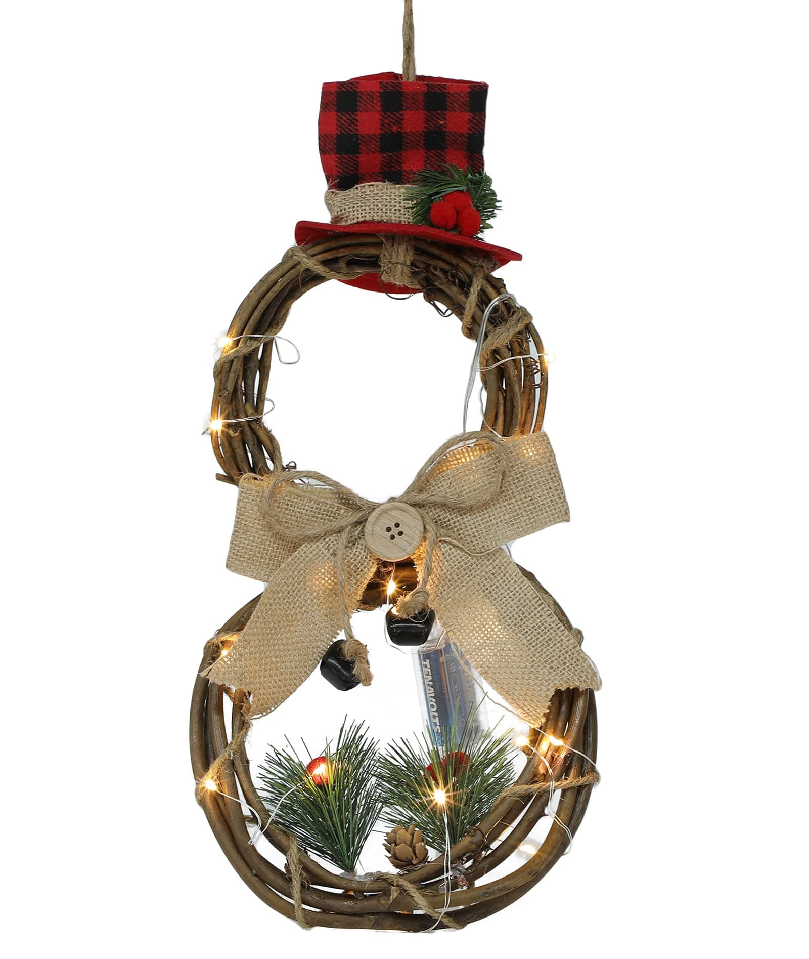 Christmas Wreath Hanging Decor Xmas Party Door Wall Garland Ornament Decors Party Decoration (One Size, A)