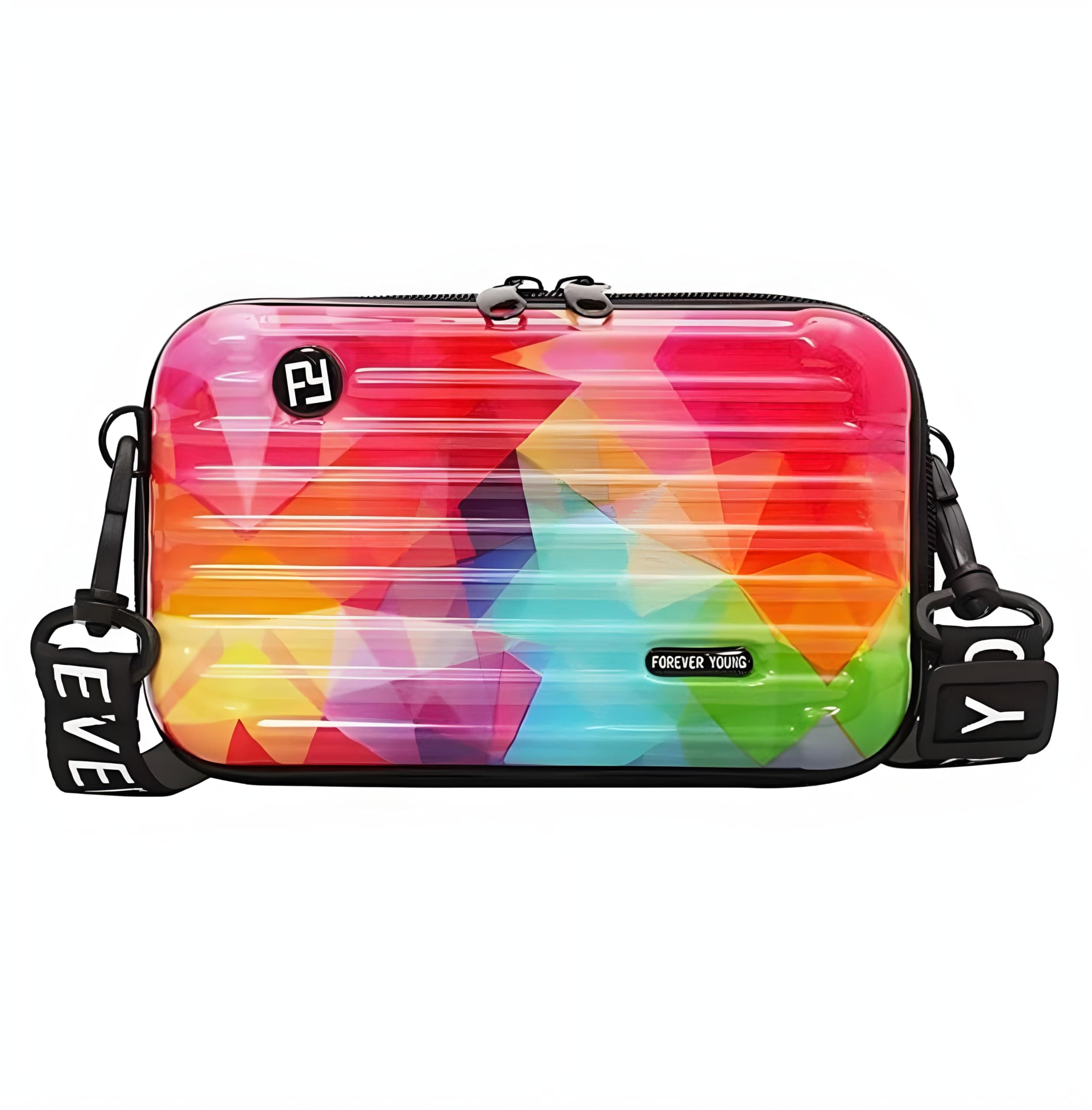 Forever Young Girl's & Women Sling Box Bag Crossbody Mini Suitcase