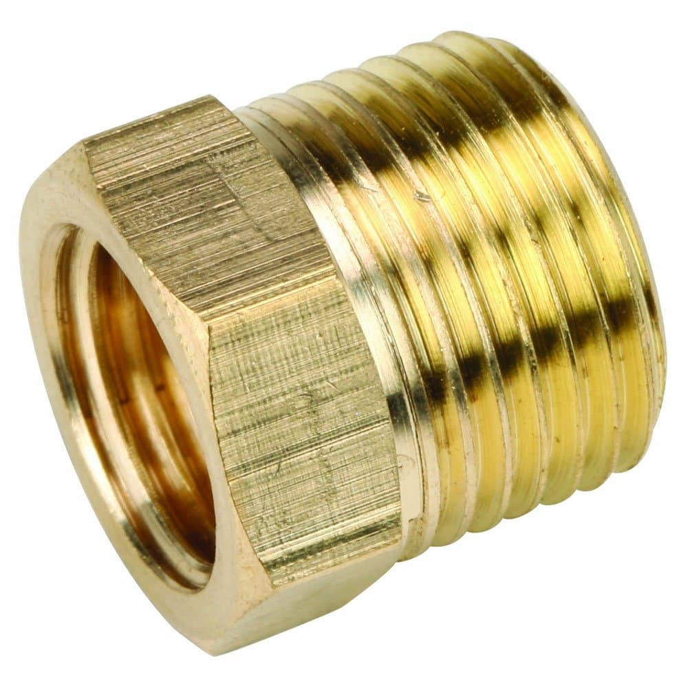 Brass Male 3/8 x 1/4 BSP - Male x Female Reducing Bush Adapter Thread Reducer