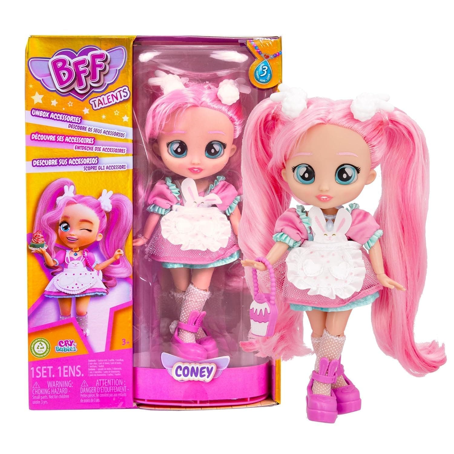 BFF Wave 3 Coney Doll for Girls with 9+ Surprises | Big Doll for Girls Age 3+|Doll House Set for Girl| Princess Toys for Kids