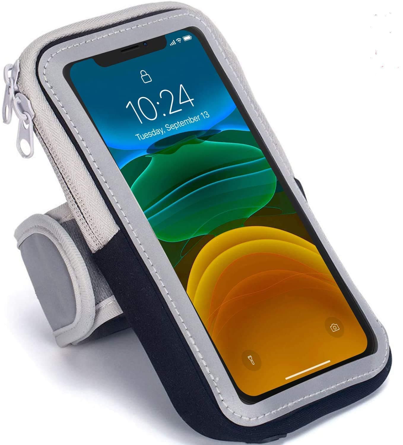 Waterproof Sport Armband Unisex Running Jogging Gym Arm Band Case Phone Holder for Fitness Exercise with Adjustable Elastic Universal Hand Pouch/Arm Belt/Case Hiking Sports and Activities