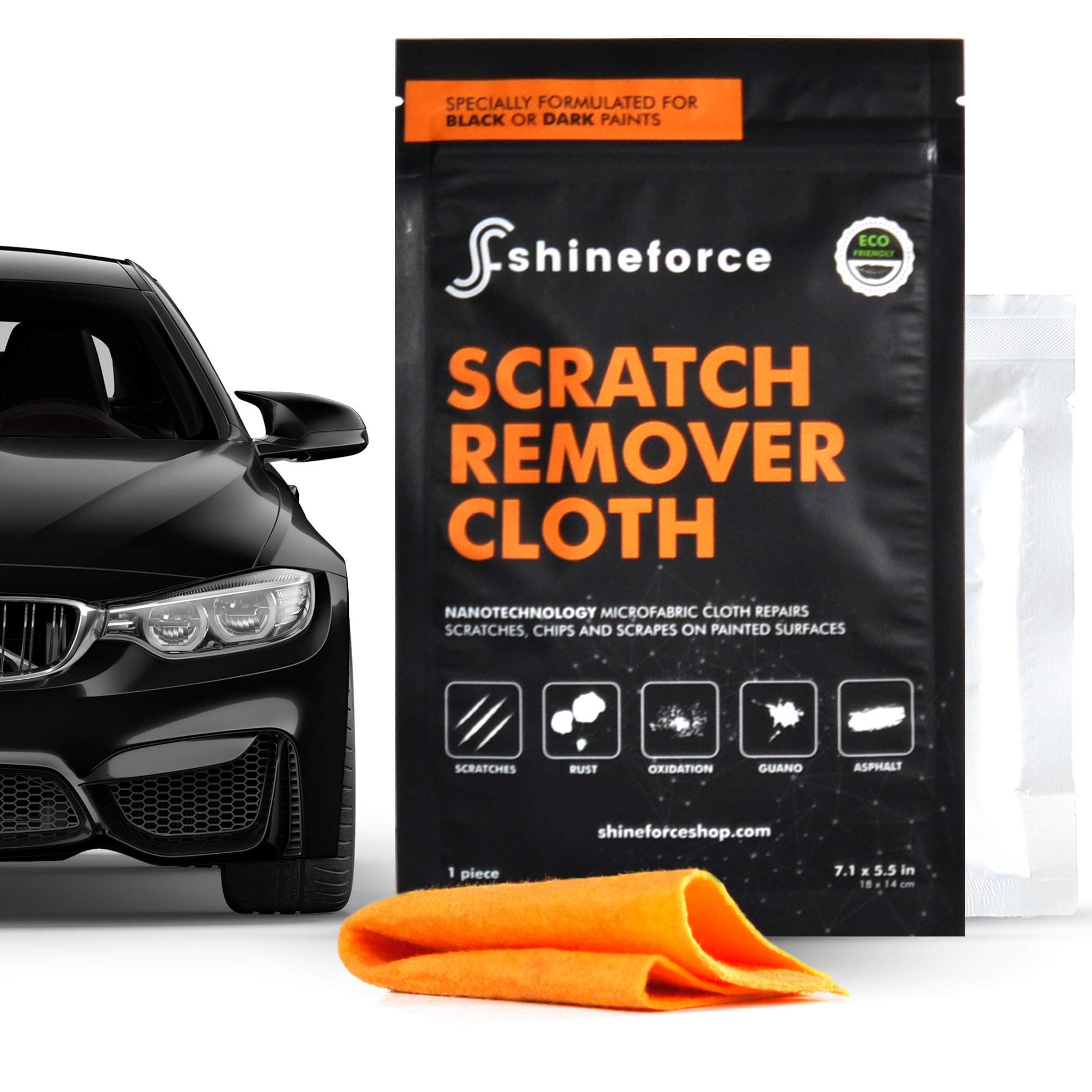 Car Scratch Remover Kit for Paint Repair & Scuff Remover, Car Scratch Removal Cloth with Magic Nano Technology to Fix and Eliminate Minor Car Scratches for Black and Dark Paint (Yellow)