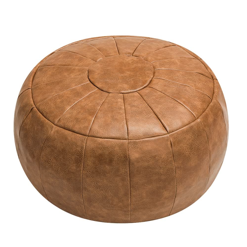 ROTOT Unstuffed Pouf Cover, Ottoman Shell, Bean Bag Chair, Foot Stool, Foot Rest, Storage Solution or Wedding (Empty & New) (Amaretto)