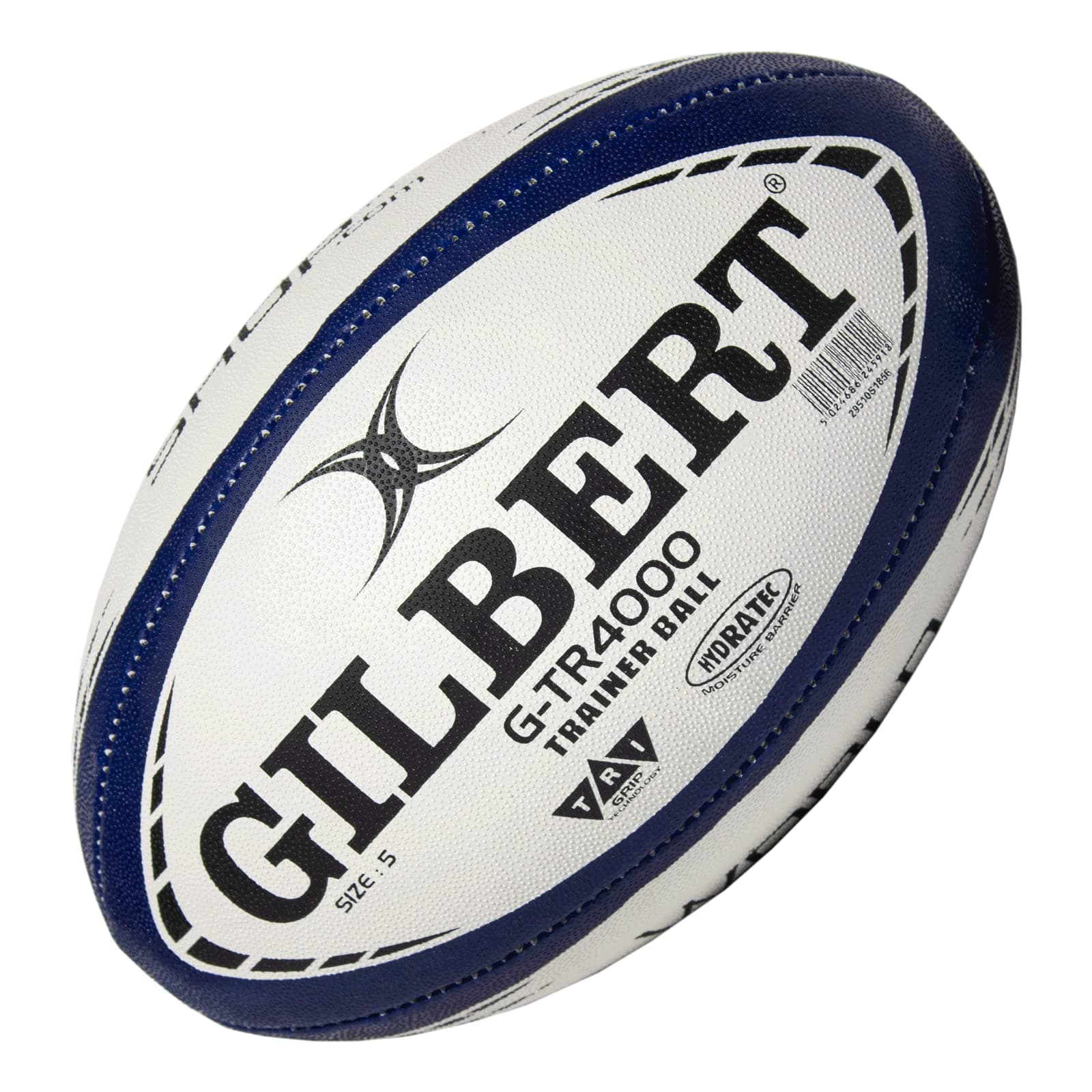 World Rugby Shop X Gilbert G-TR4000 Rugby Ball - Adult and Youth Sizes 3, 4, and 5 - Hand Stitched - 3 Ply Construction