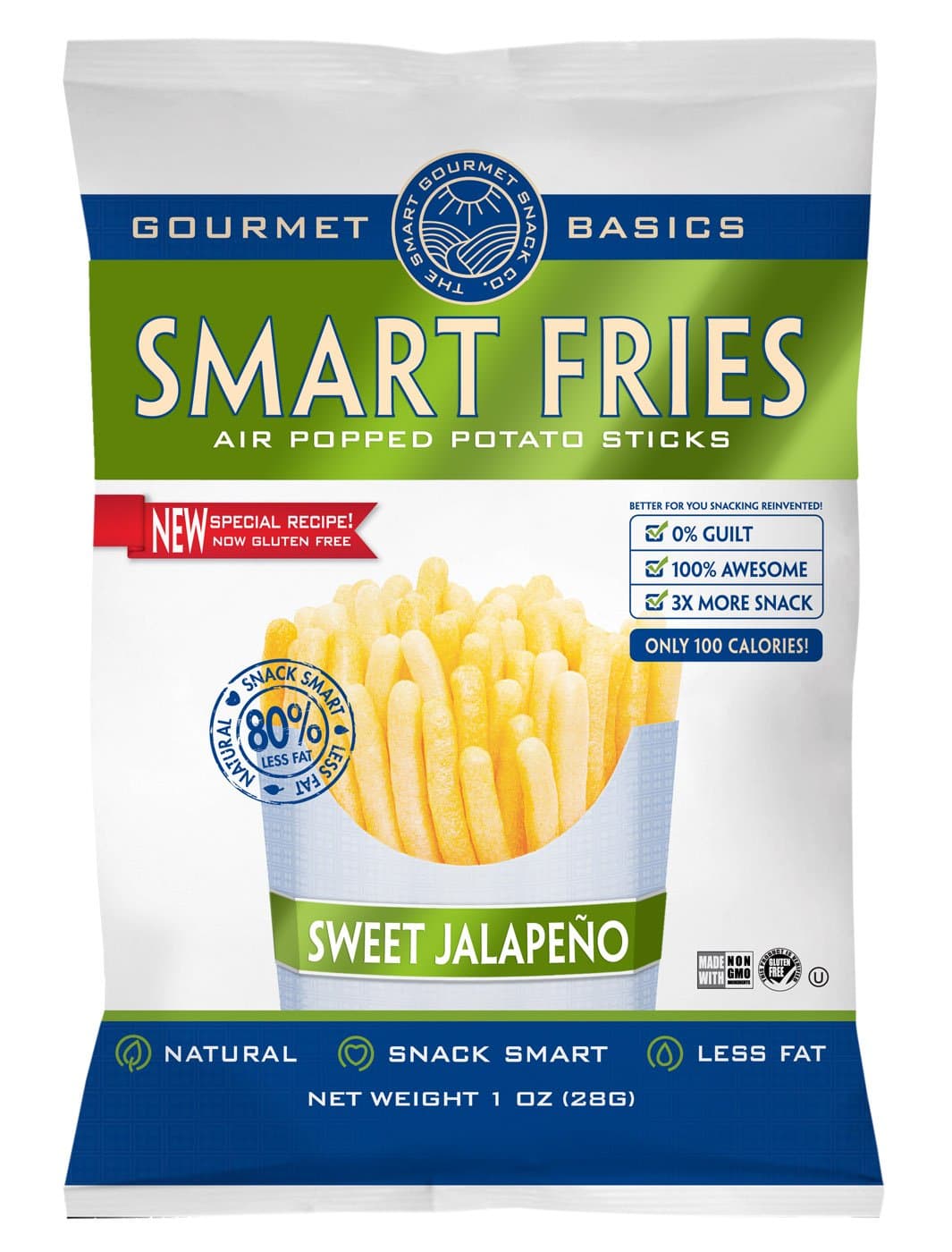 Gourmet Basics Smart Fries Sweet Jalapeno, 1-Ounce Bags (Pack of 24)