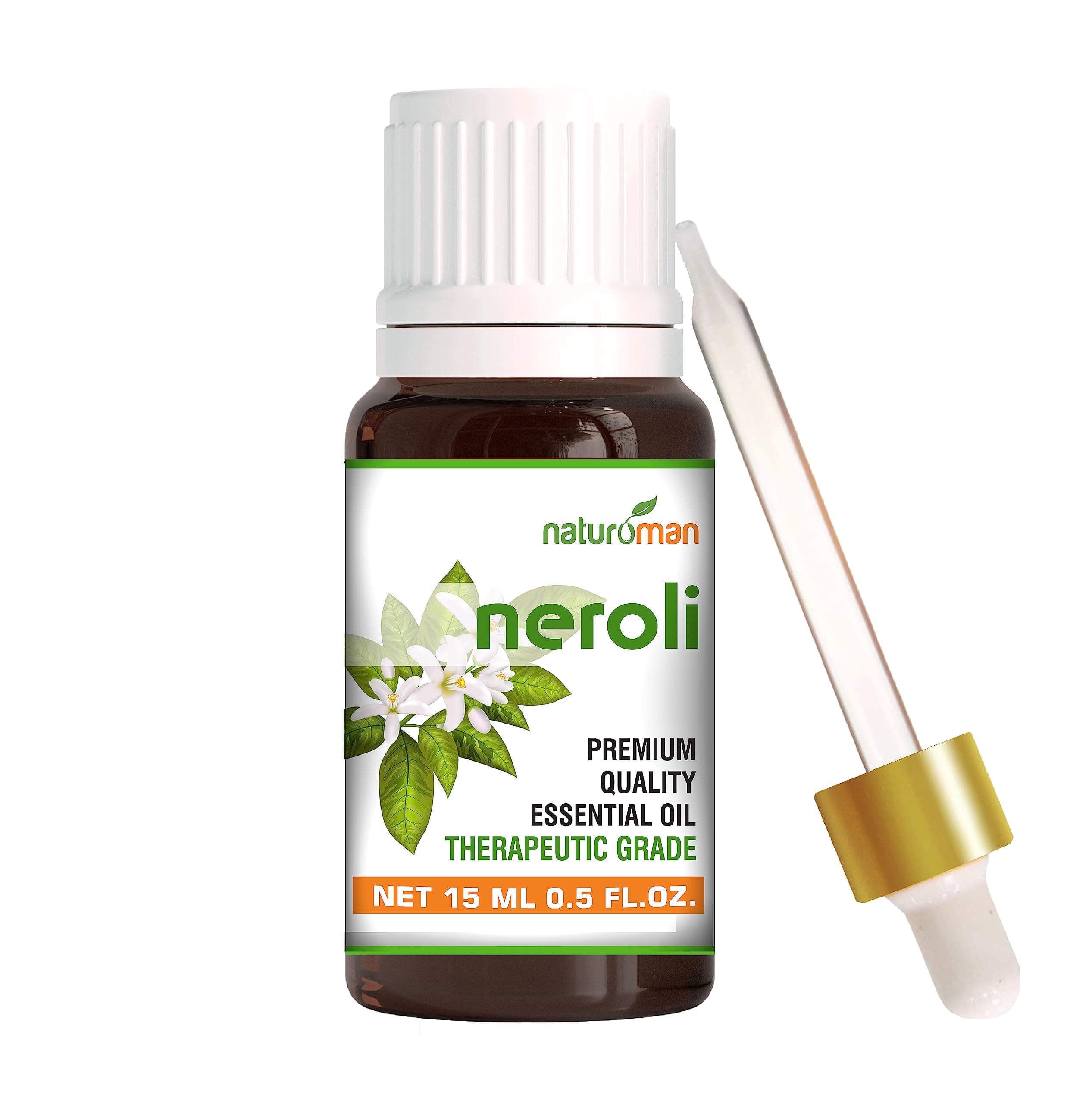 Naturoman Neroli Essential Oil | Natural & Pure | For Skin Care and Hair Nourishment | Therapeutic Grade | Suitable for All Skin Types | Pack of 1 | 15 ml