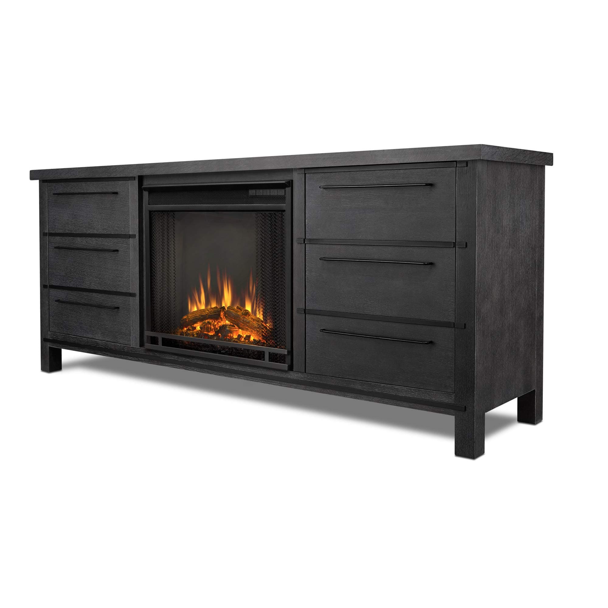 Real Flame Parsons Electric Fireplace, Antique Gray