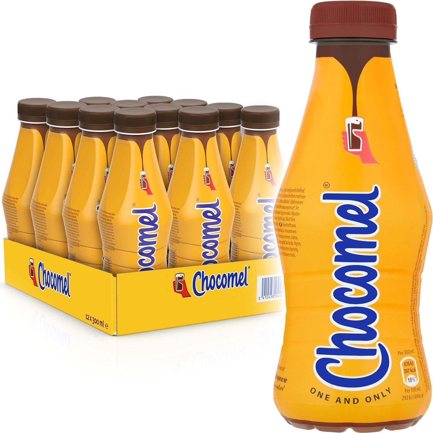 Chocomel Original Dutch Creamy Chocolate Milk 300 ml Bottle (Pack of 12) – Ready-to-Drink Rich Cocoa, Gluten-Free & Vegetarian Beverage