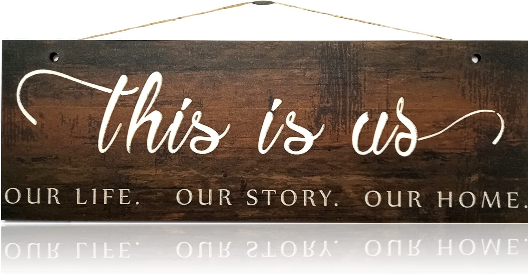 HOMECOR This is Us Wooden Wall Door Hanging Home Decor- 10x4 Inches