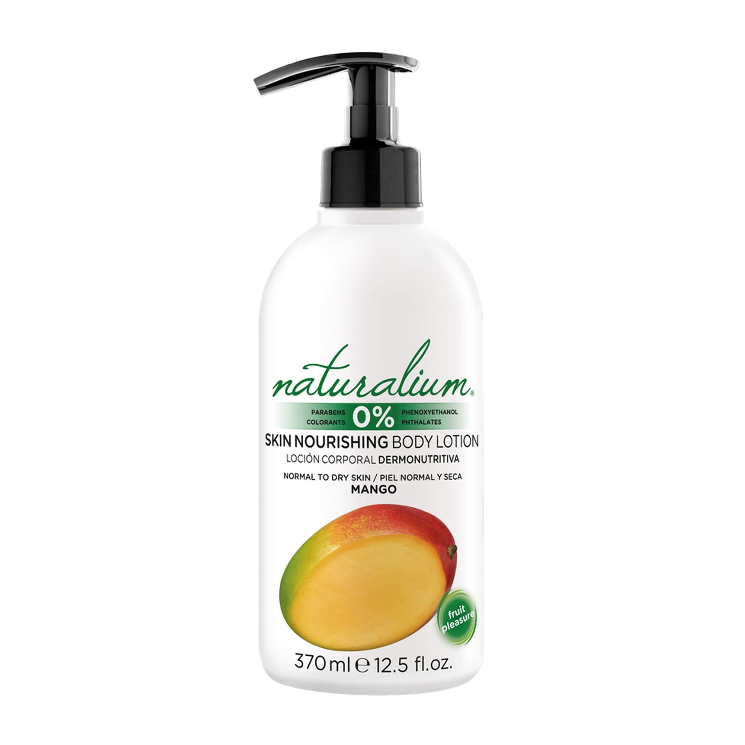 Natural Body Lotion For Normal And Dry Skin By Naturalium | Body Scented Lotion | Skin Nourishing | Dermonutrition | Available In 7 Different Fragrances | 370Ml (Mango)