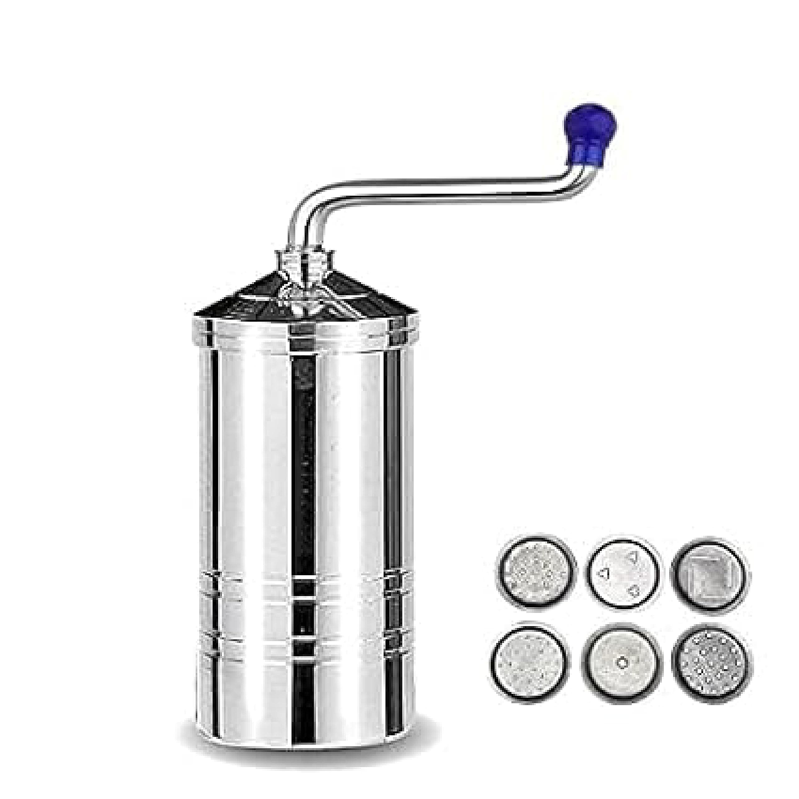 THE SR BRAND Stainless Steel Sev Sancha Machine/Muruku Maker with 6 Jali, Kitchen Tools of Namkeen and Snacks Maker Stainless Steel