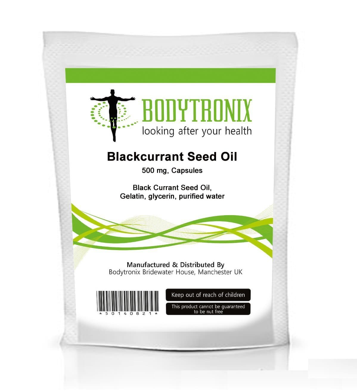Blackcurrant Seed Oil 500mg Capsules Bodytronix UK Made - Powerful Antioxidant Anti-inflammatory Properties 30, 60, 120 in pack (60)