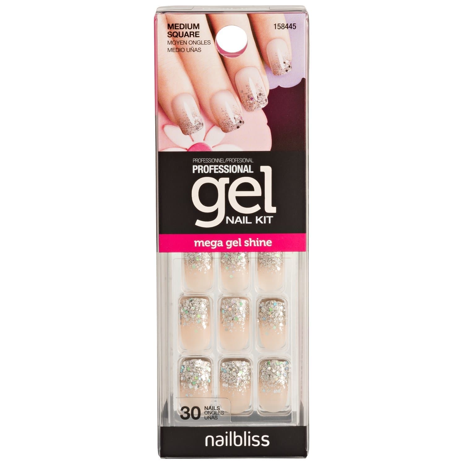 Nail Bliss Gel Nail Ready Set Sparkle Kit Ready, Set, Sparkle