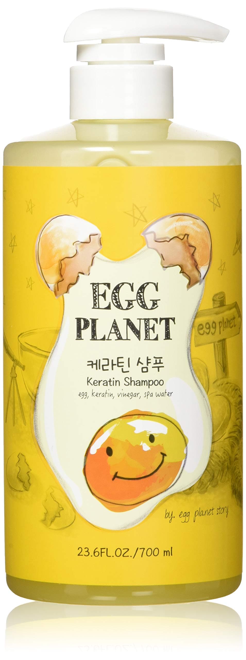 Egg Planet Keratin Shampoo, Extreme Damage Care, Rich Keratin Making Hair Smooth and Moisturizing for Damaged Hair, No Artificial Color, 700ml