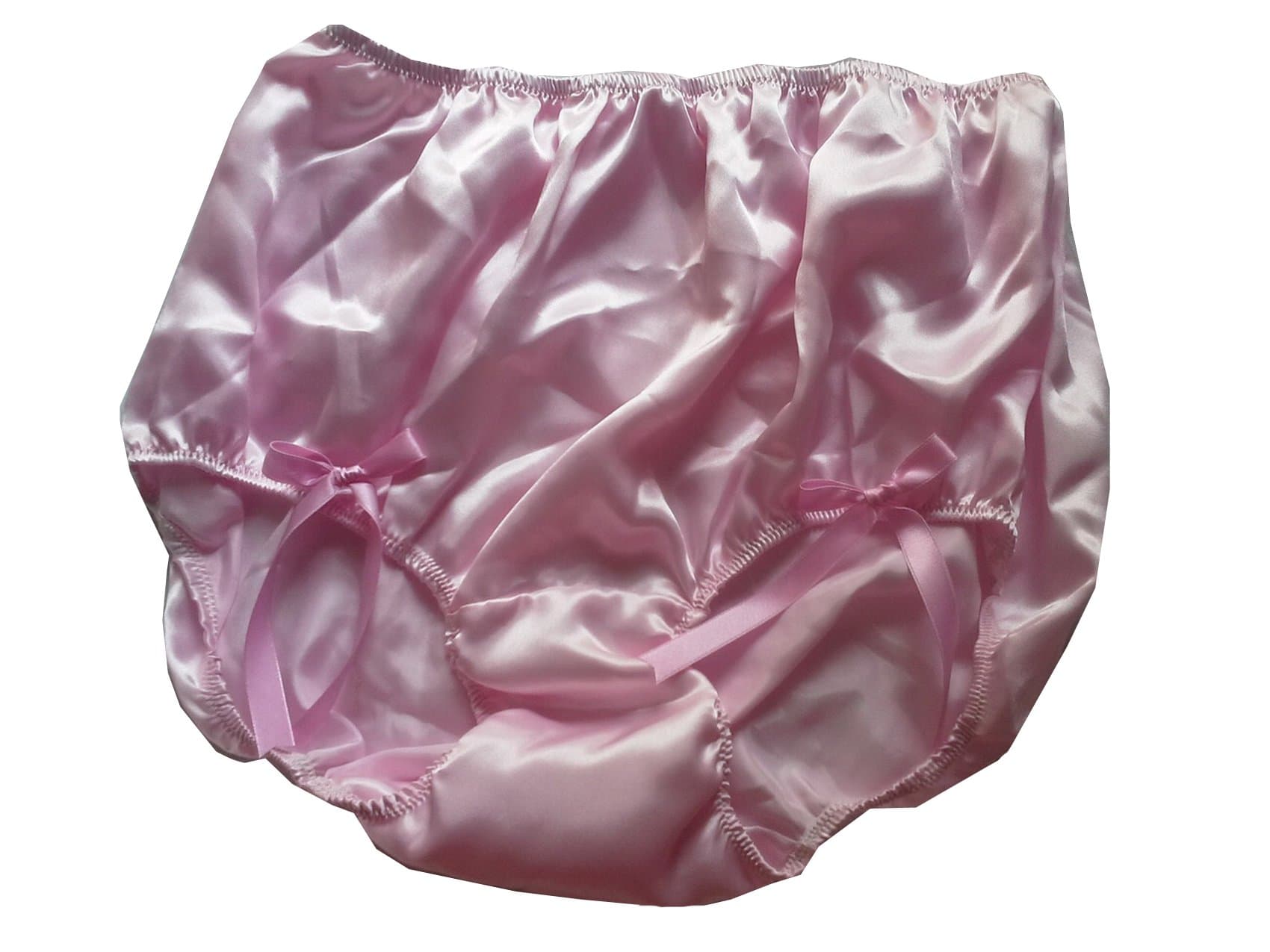HDBN970 Pink Handmade Bow Satin Women Knickers Underwear Panties