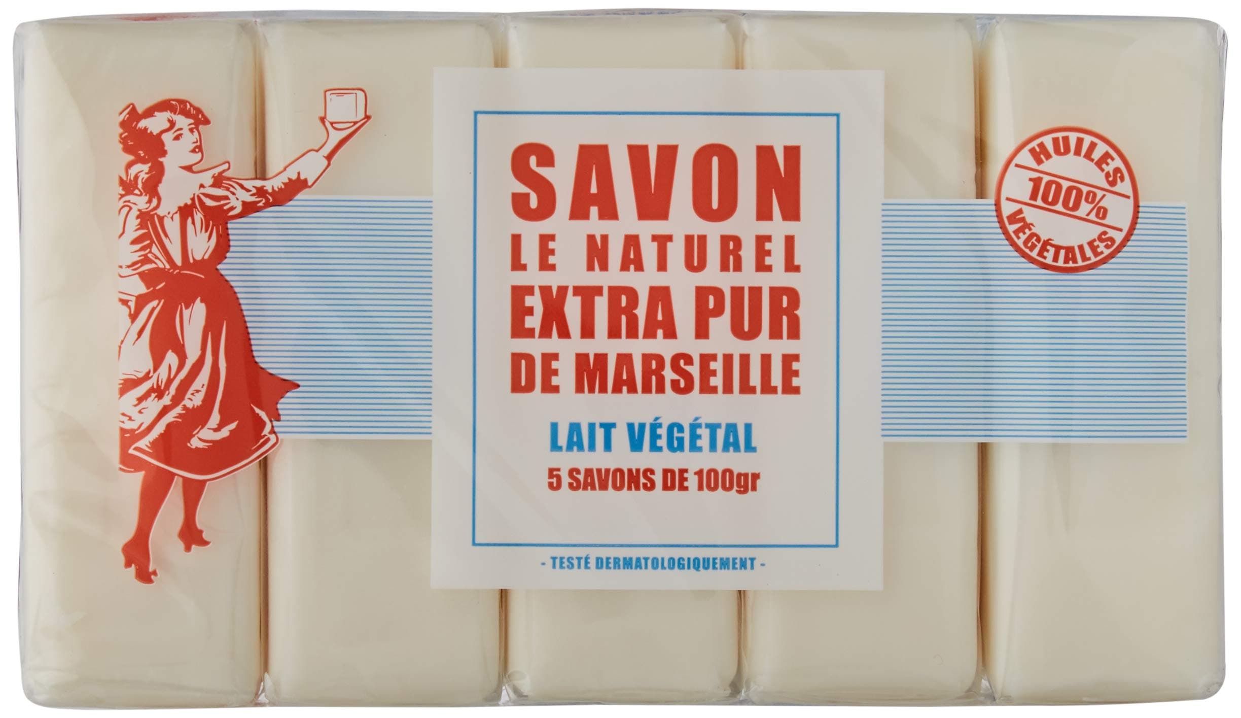 Le Naturel Real Marseille Soap Extra Pure with Milk 100 g x 5