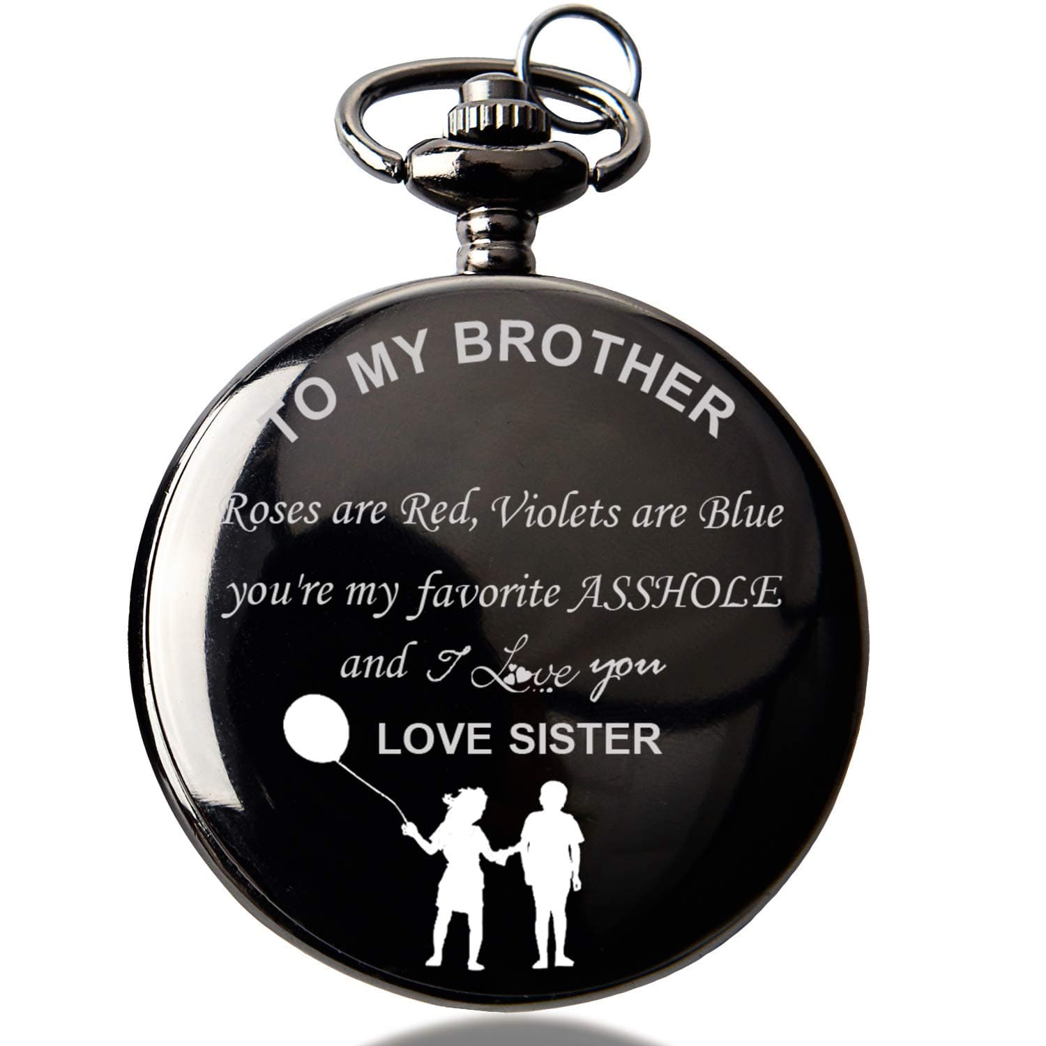 Brother Gifts from Sister to My Brother Pocket Watch Christmas Birthday Graduation Gifts for Brother Adult
