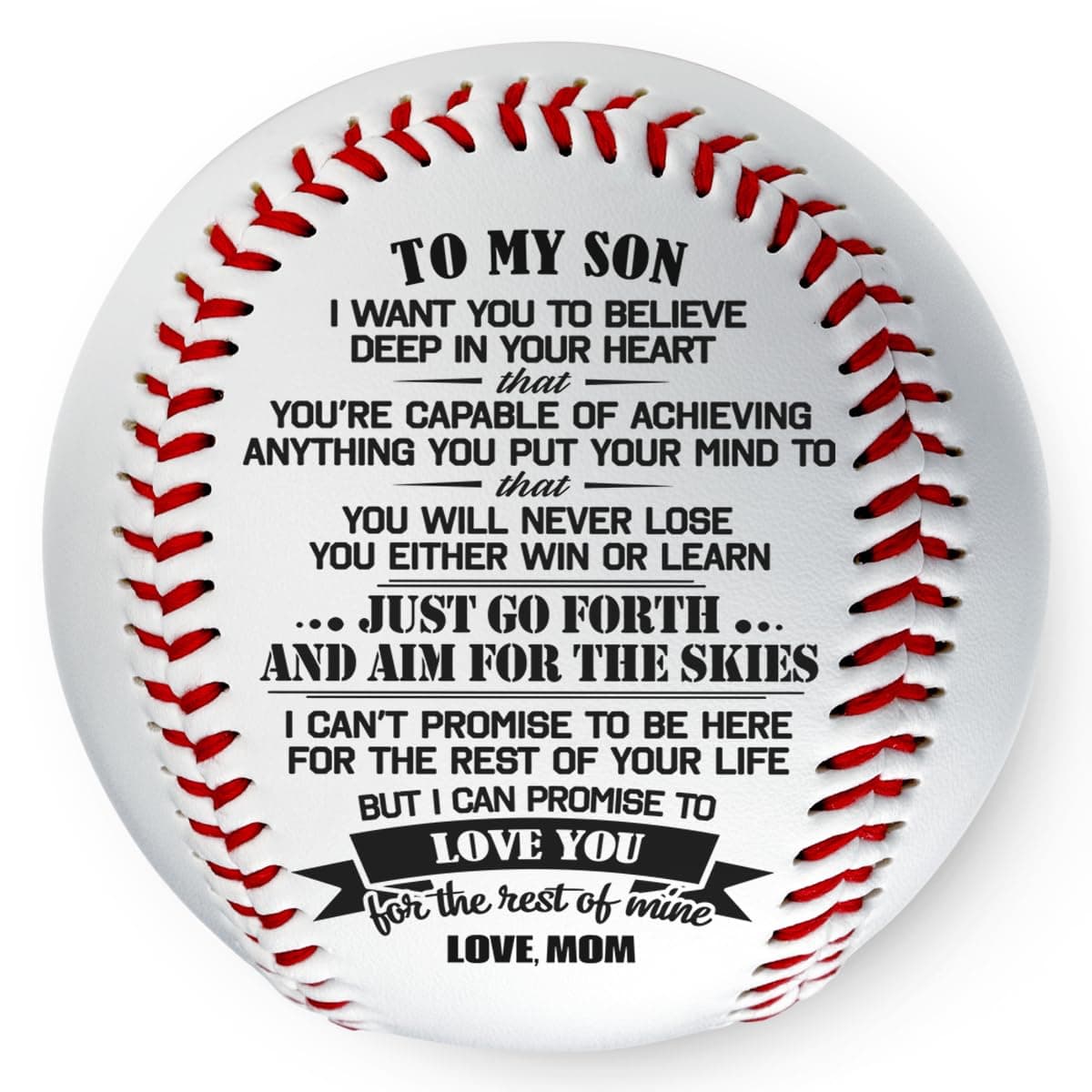 DOPTIKA Personalized Baseball Gifts for Him, Gifts for Son Kids Men, Graduation Birthday Gifts for Son from Dad Mom, Gifts for Baseball Players Boy, Gifts for Adult Son, Bonus Son, Teen Boy Gifts