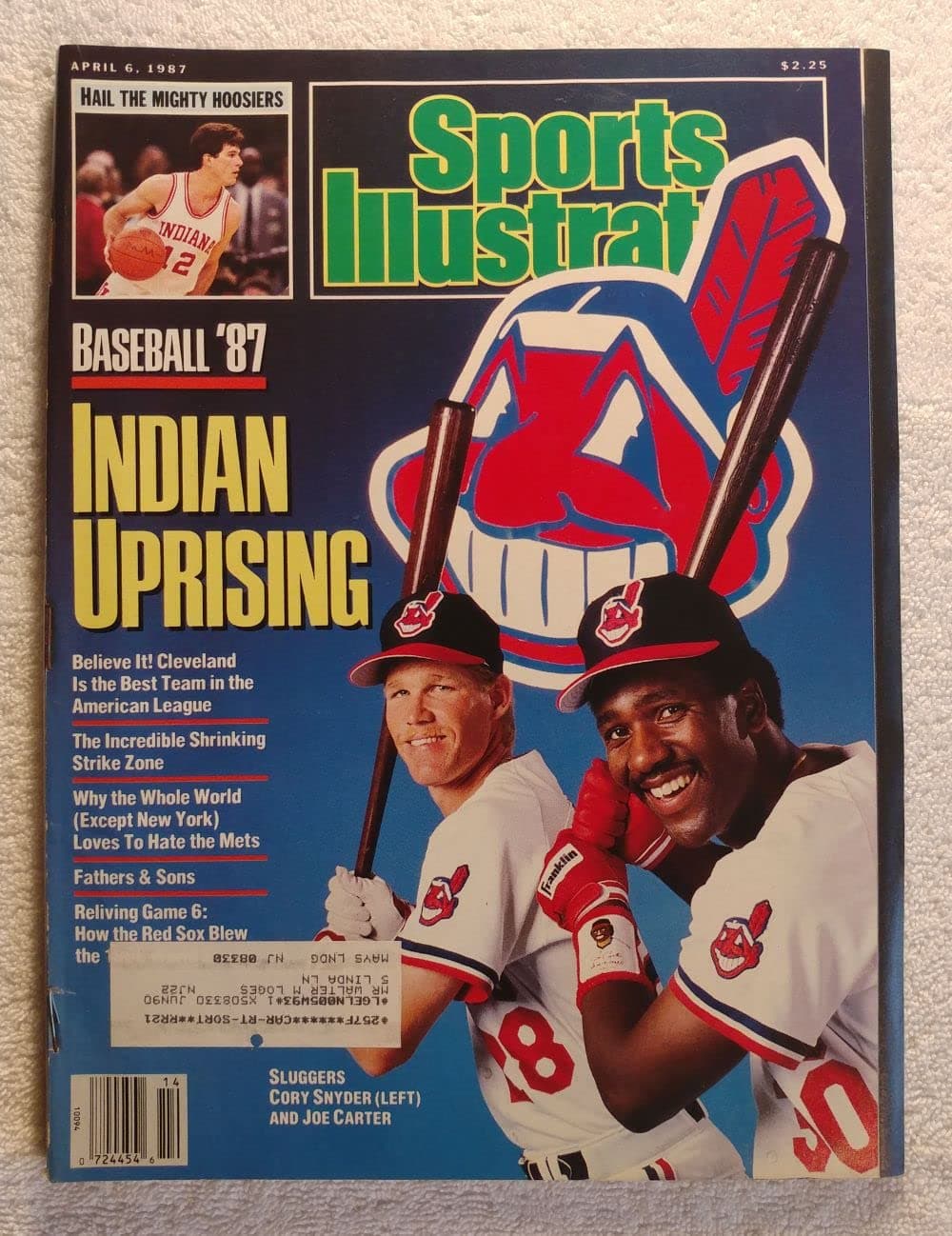 Joe Carter & Cory Snyder - Cleveland Indians - Sports Illustrated - April 6, 1987 - SI