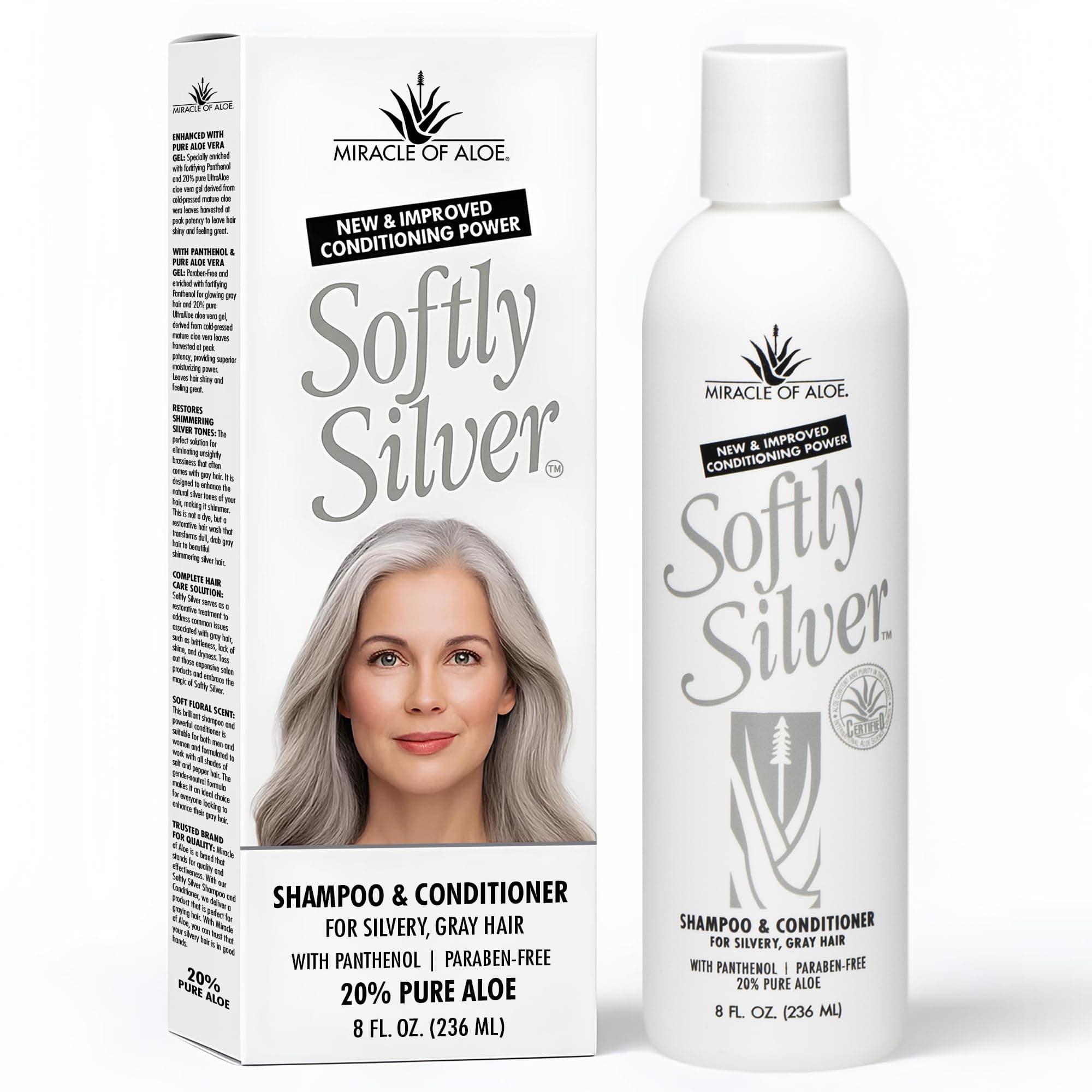 Softly Silver Grey Hair Shampoo/Conditioner, 237ml bottle