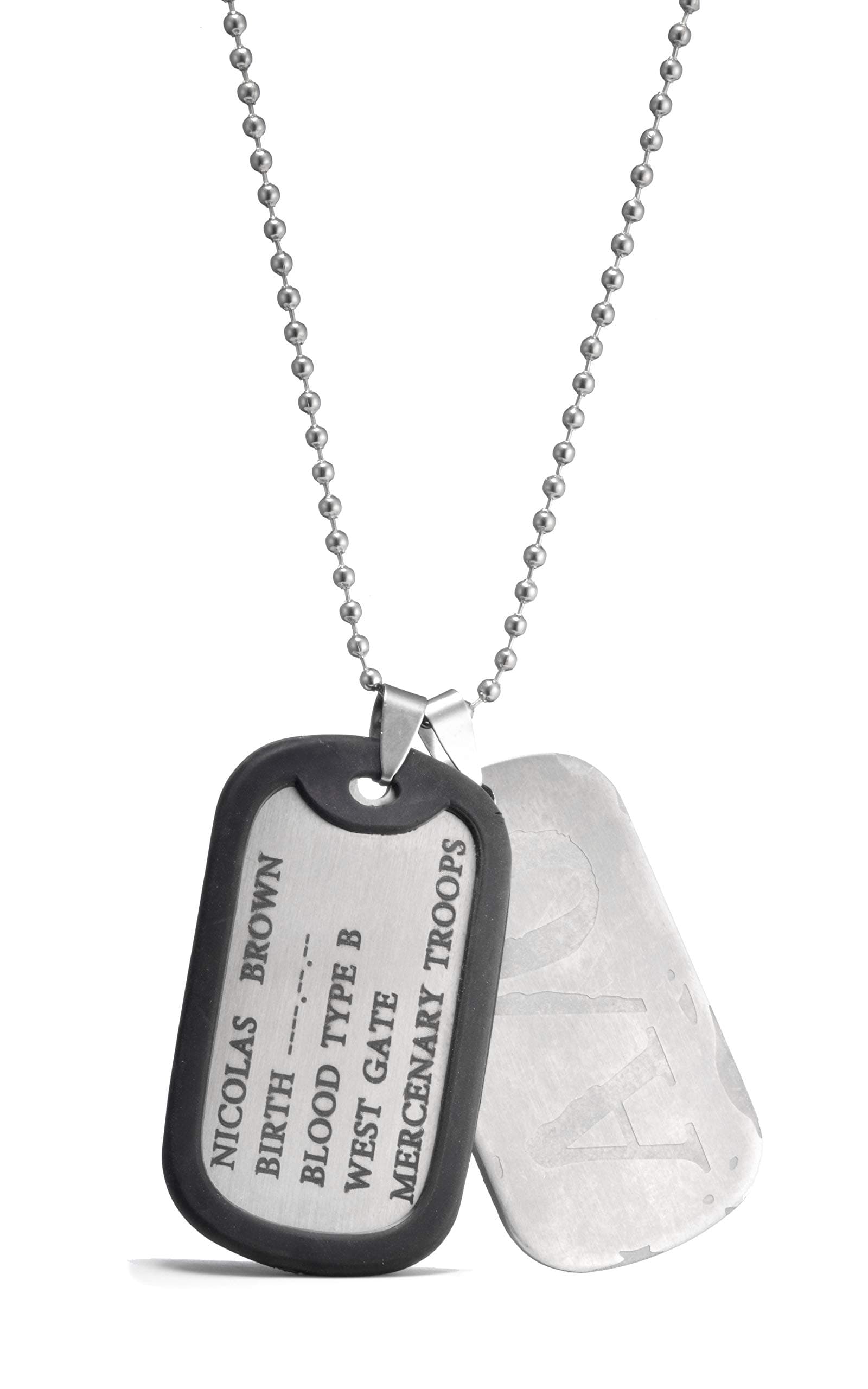 Anime GANGSTA Nicolas Brown Military Card Necklace Casual A/O Cosplay New N1