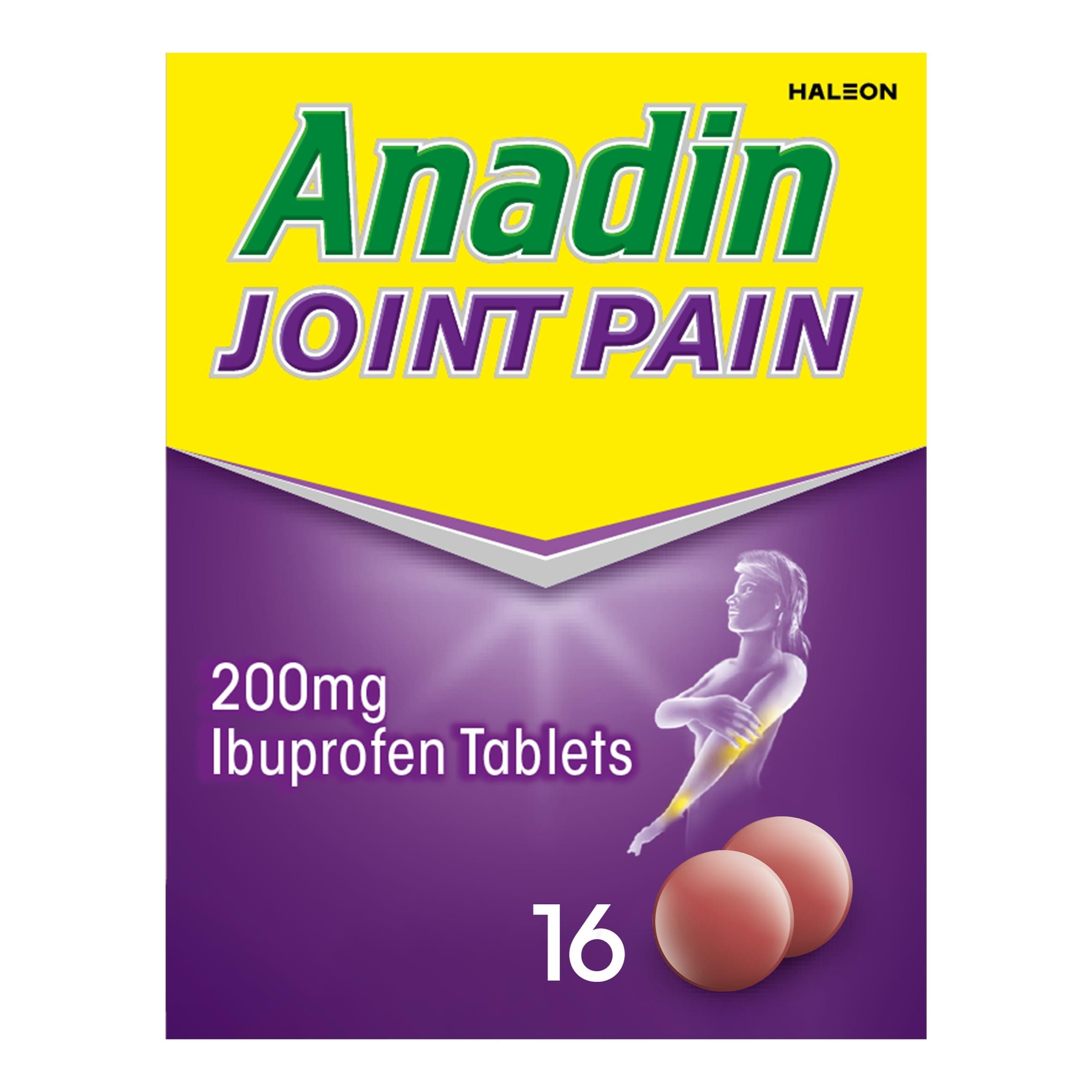 Joint Pain Relief Tablets, Ibuprofen Tablets - Pack of 16