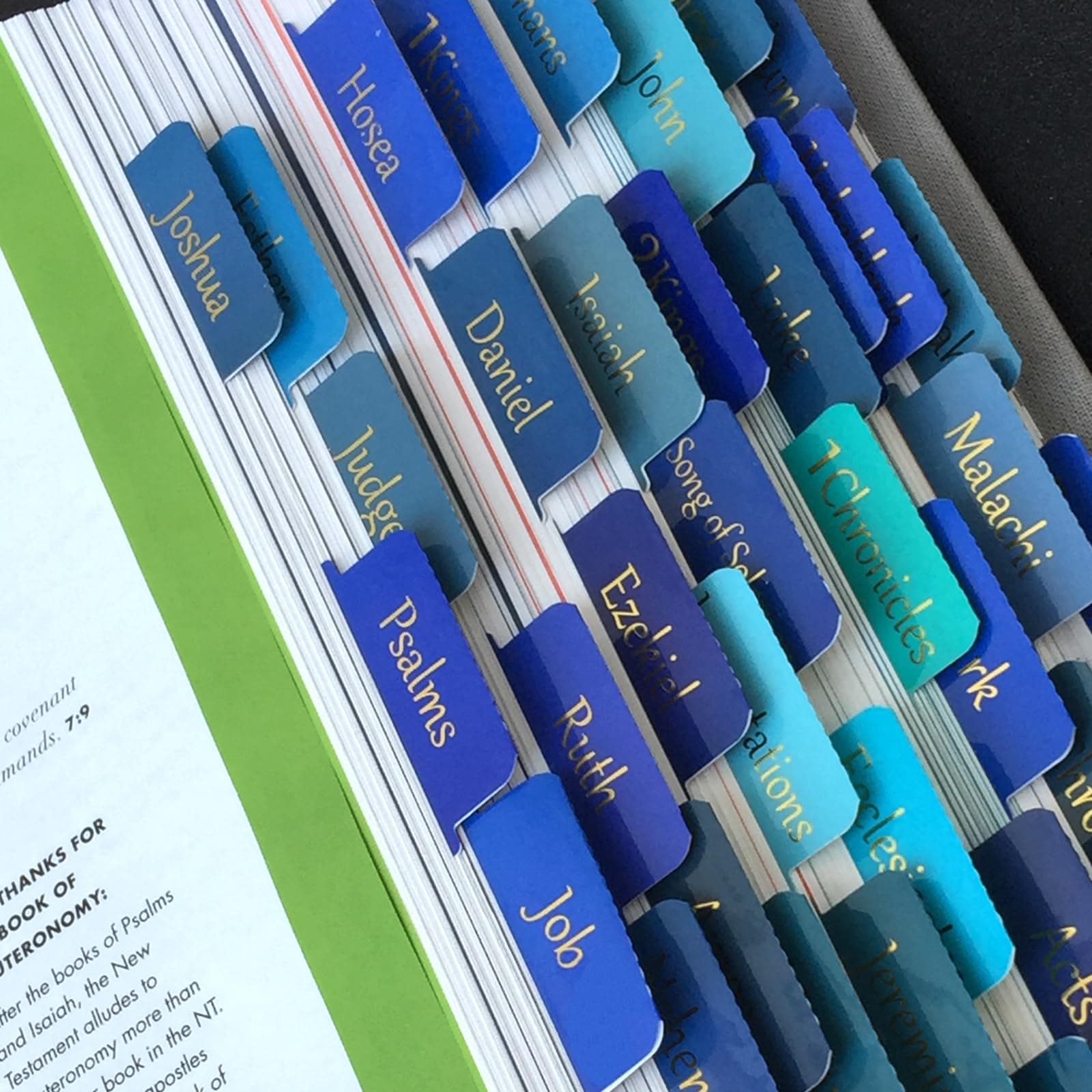 Bible Tabs, Large Print Laminated Bible Tabs for Women and Men, Easy to Read Bible Book Tabs for Study Bible, Index Tabs for Old and New Testament, Bible Labels Tabs for Christian Gift, Blue