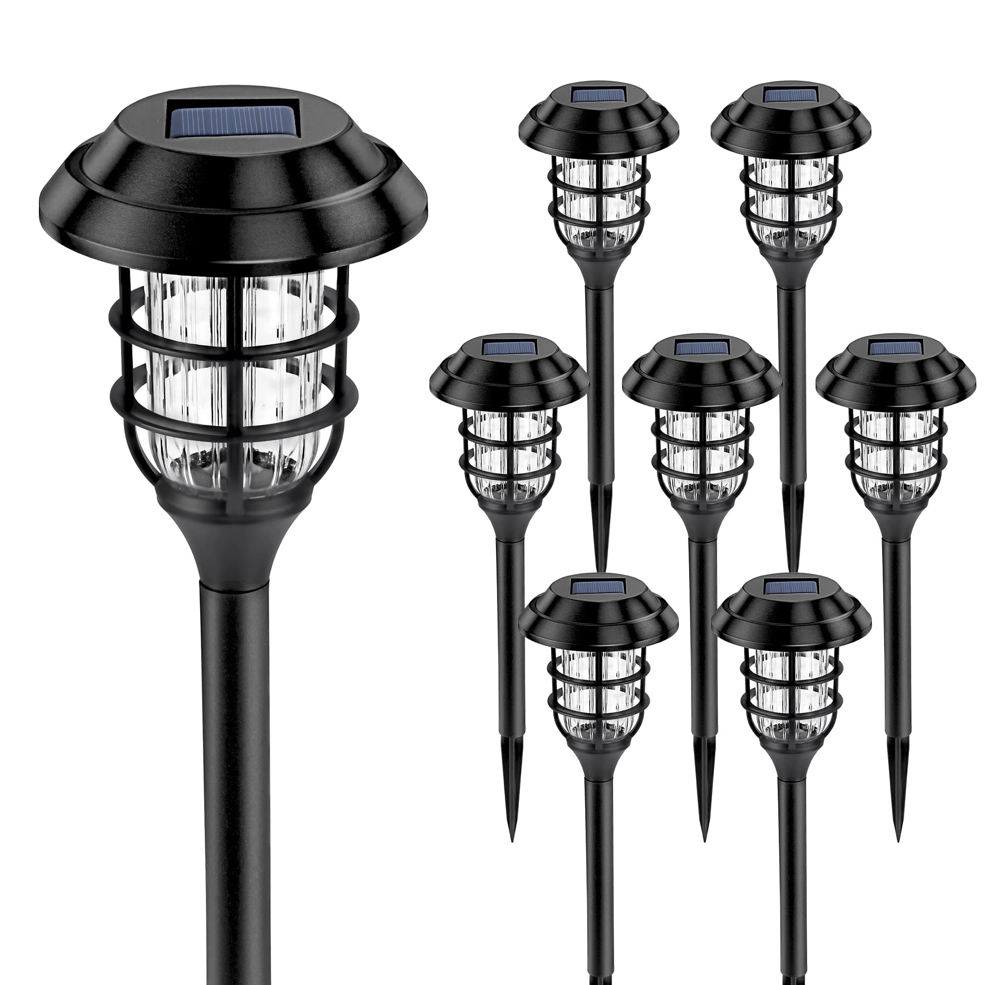 SOLPEX Solar Lights for Outside, Solar Outdoor Pathway Garden Lights Waterproof, Solar Powered Landscape Lighting for Yard, Garden, Pathway, Patio, Porch, Walkway, Driveway, 8 Pack(Cold White)