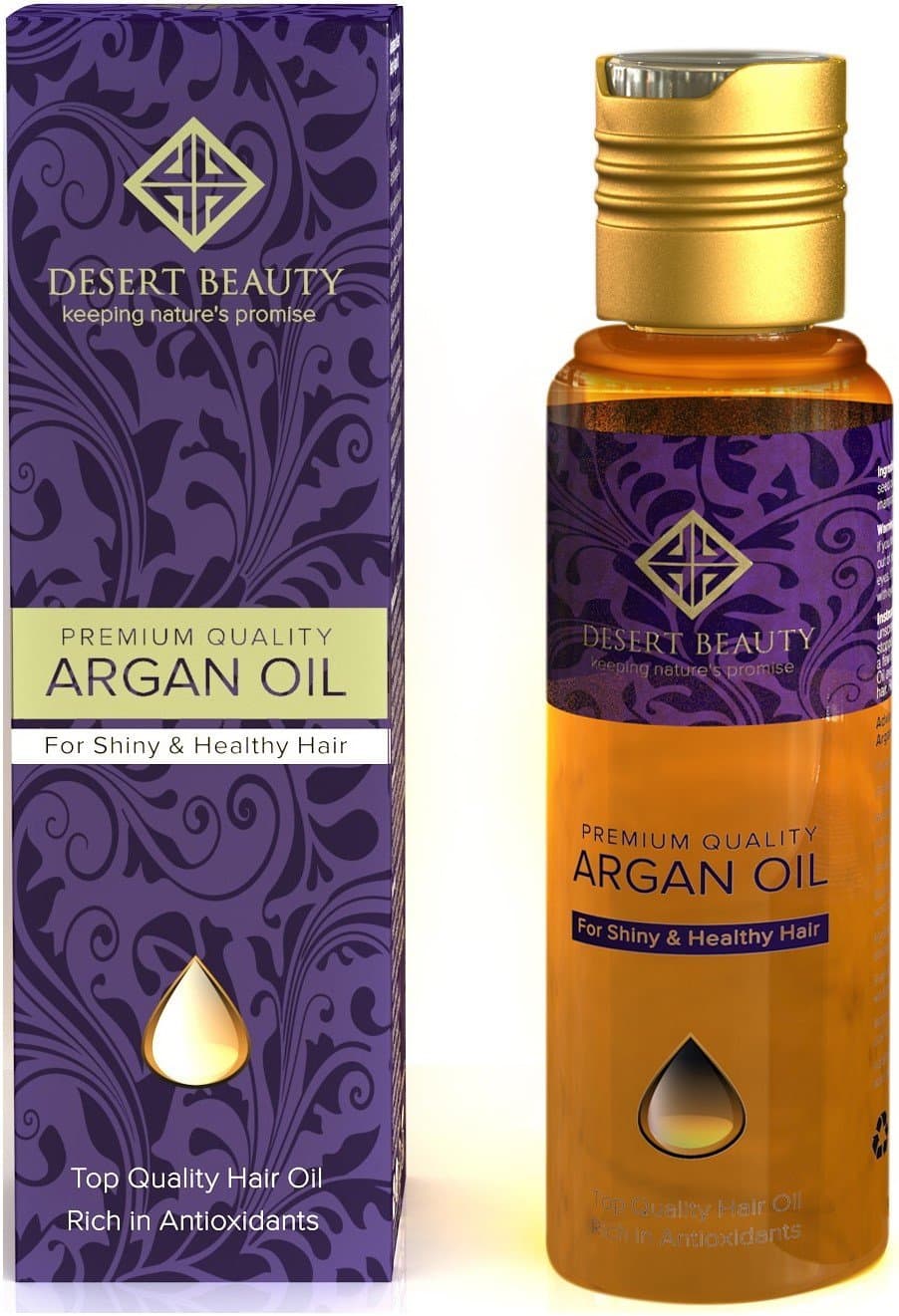 Argan Oil, 4 oz, Hair Oil Treatment for Dry Damaged Hair, Leave-in Conditioner, Hydrating, Strengthens, Natural, Cruelty Free