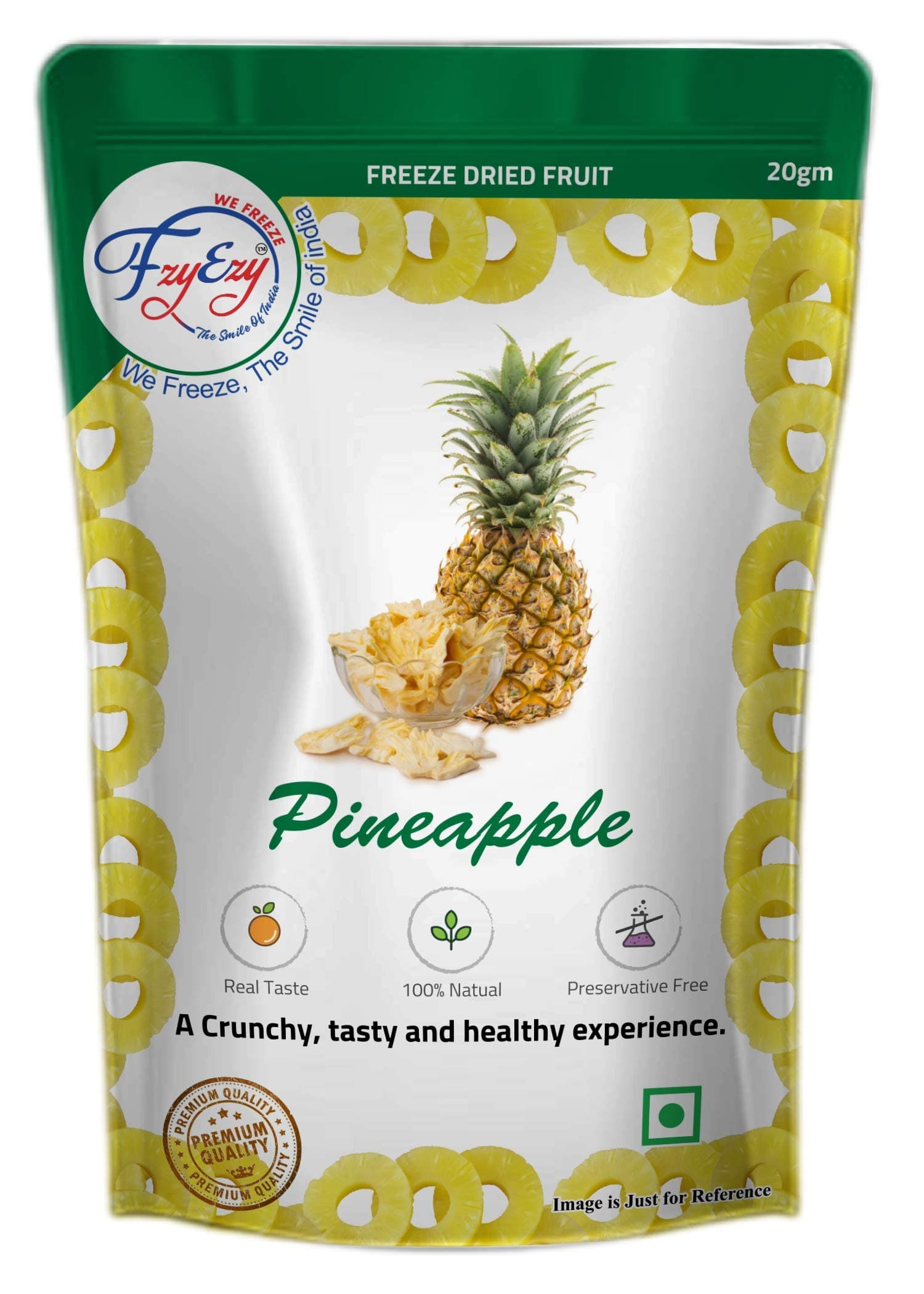 Healthy Dried Fruits Candy/Chips/Slices | High Dietary Fibers & Antioxidant| Boosts Digestion| Good Snacks for Kids & Adults pack of 1 (Pineapple)(20gm)