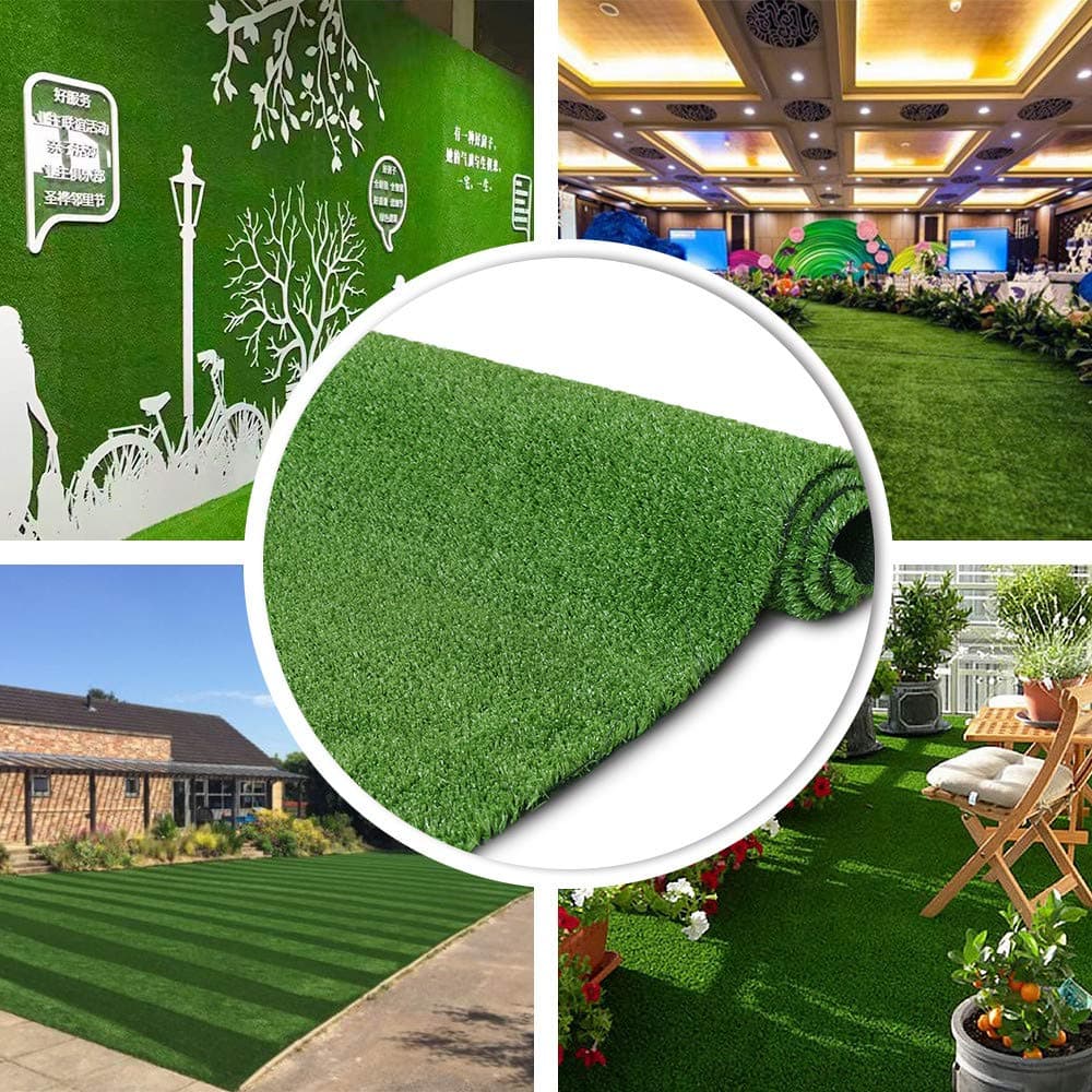 Petgrow Synthetic Artificial Grass Turf 7FTX7FT for Indoor Outdoor Dog Synthetic Grass Mat, Party Wedding Christmas Balcony Garden Astro Turf Rug,Drainage Holes Faux Fake Grass Rug Carpet for Pets