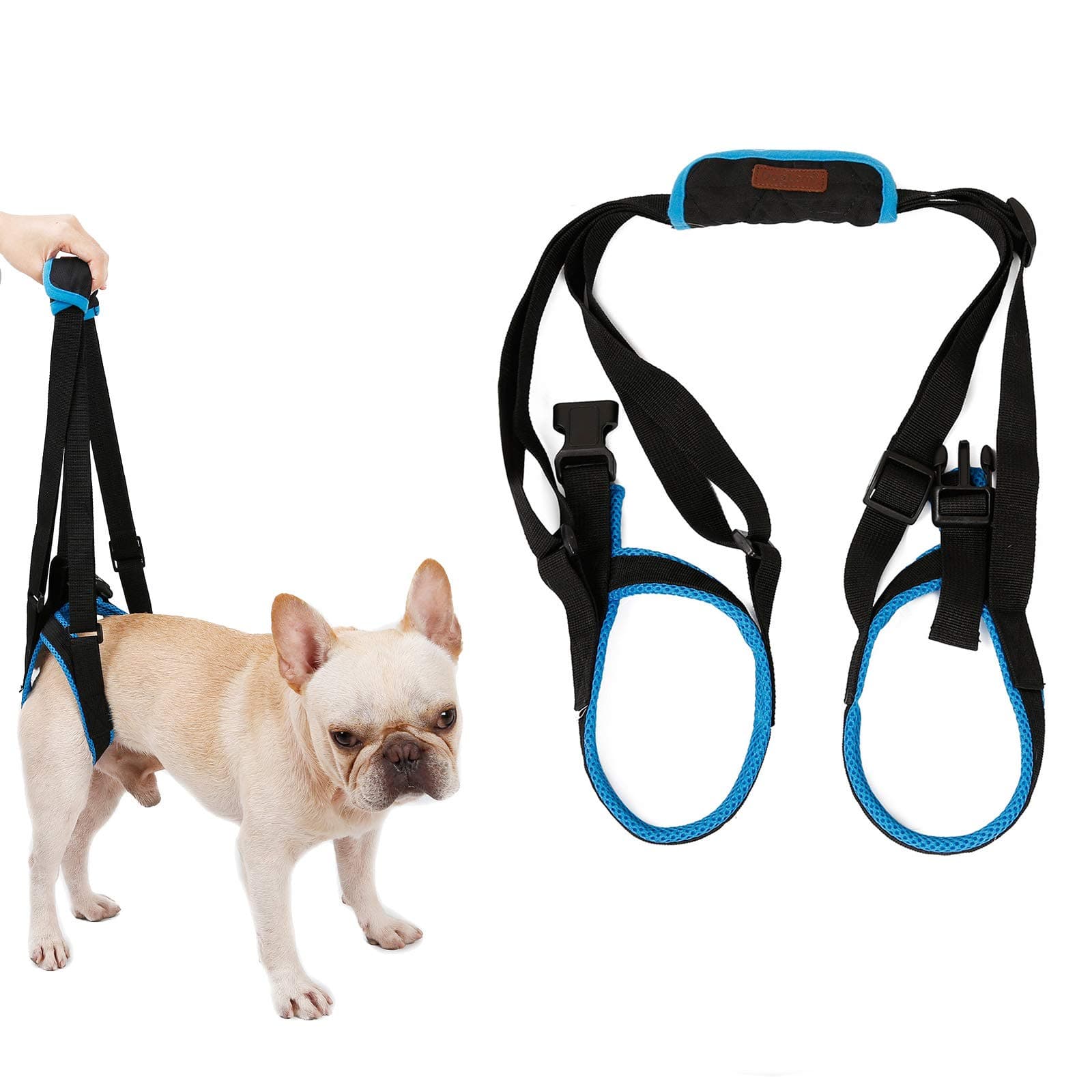 Tineer Dog Lift Harness for Back Legs Pet Support Harness Rear Sling Help Weak Legs Stand Up Support Balance Harness for Arthritis Rehabilitation Dogs (L)