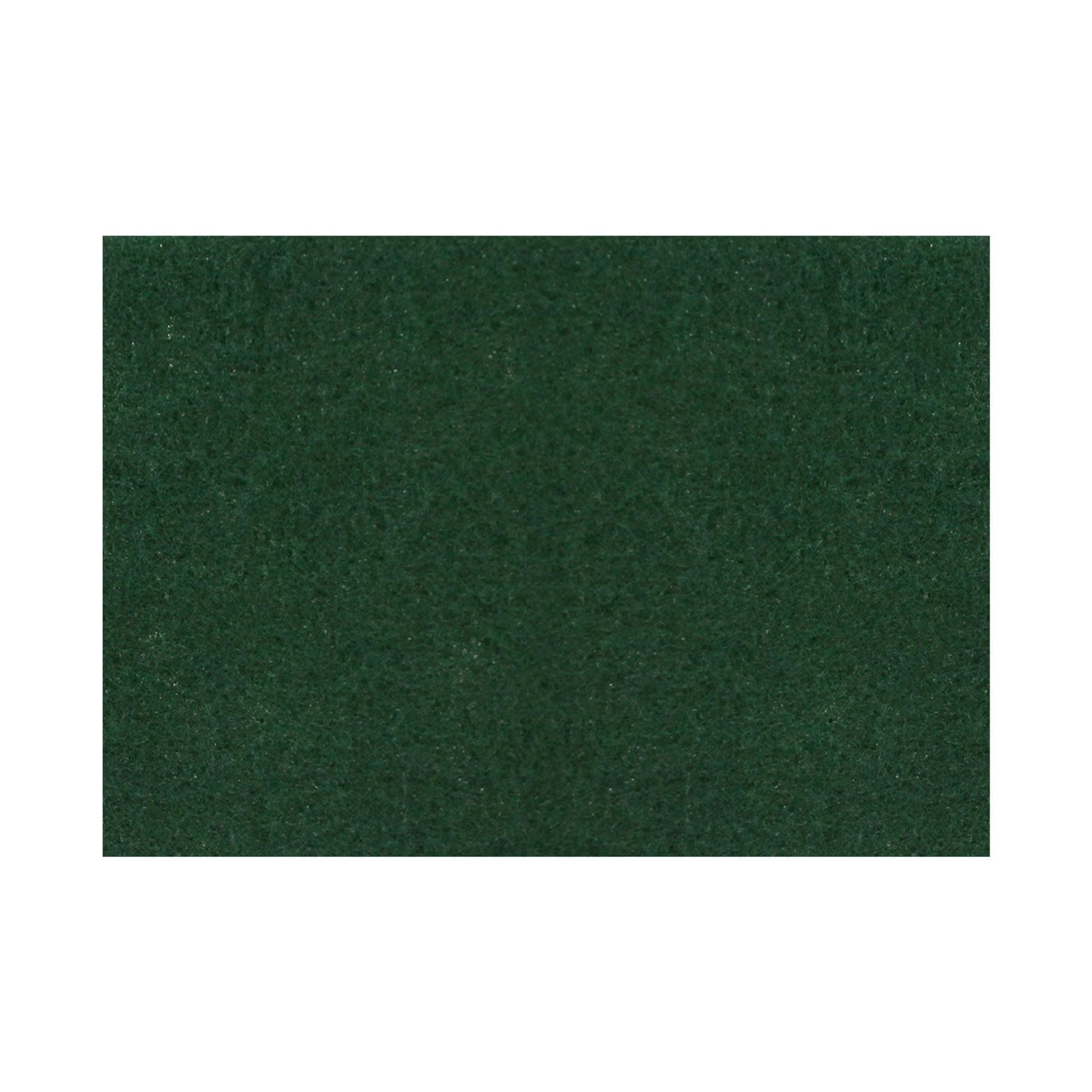 Green Scrub Floor Pad, 14"x20", 5 Pads/Case, Cleaning Pad for Hard Surfaces, Made of 100% Recycled Content, USA Made