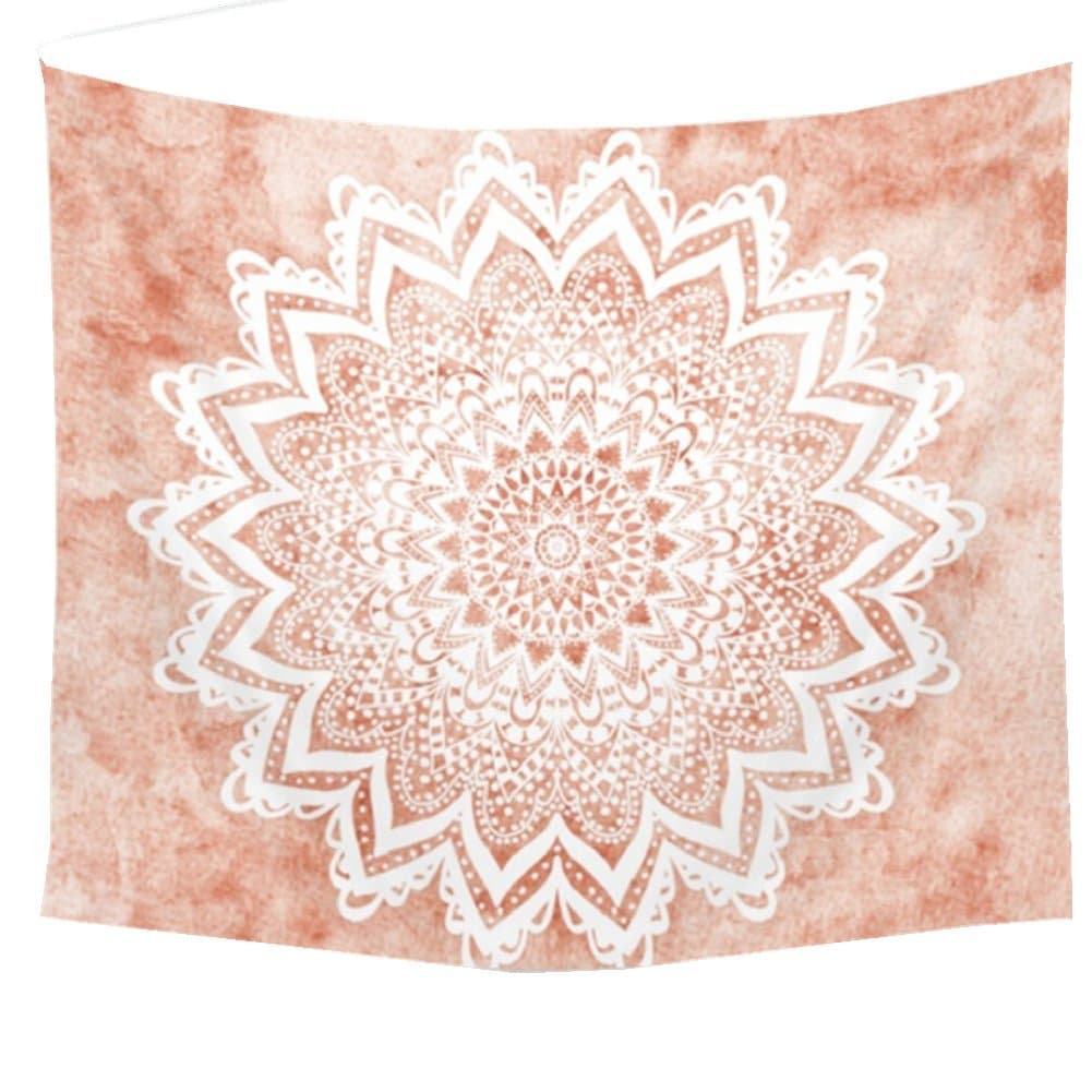 Pertongty Indian Flower Elephant Mandala Tapestry Wall Hanging Bedspread Throw Hippie Boho Decoration (Large/80" x 60", Pattern 12)