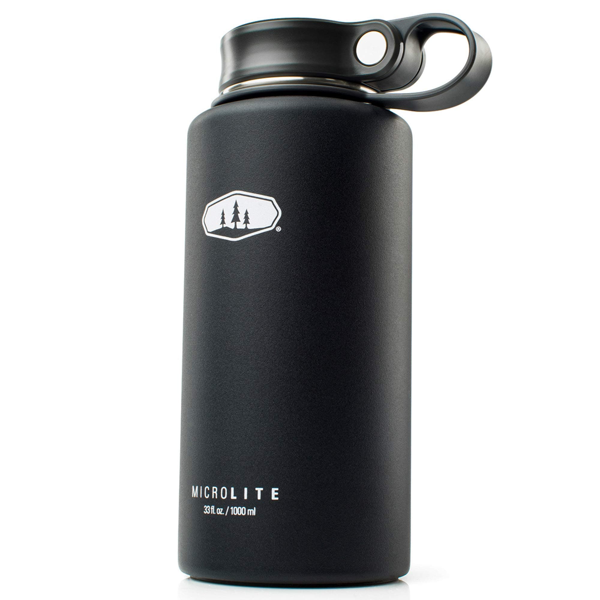 MicroLite 1000 Twist 33 fl.oz. Vacuum Insulated Stainless Steel Water Bottle, Black