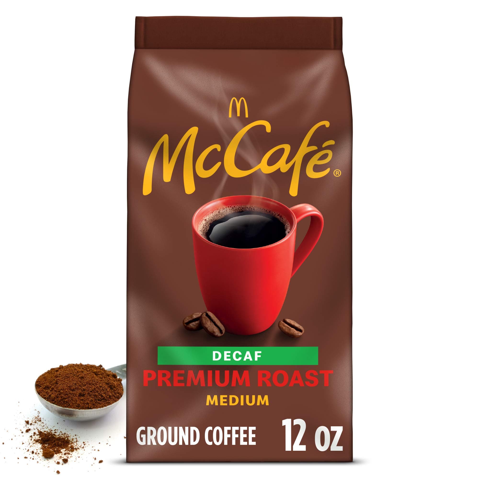 Premium Roast Decaf, Medium Roast Ground Coffee, 12 oz Bag